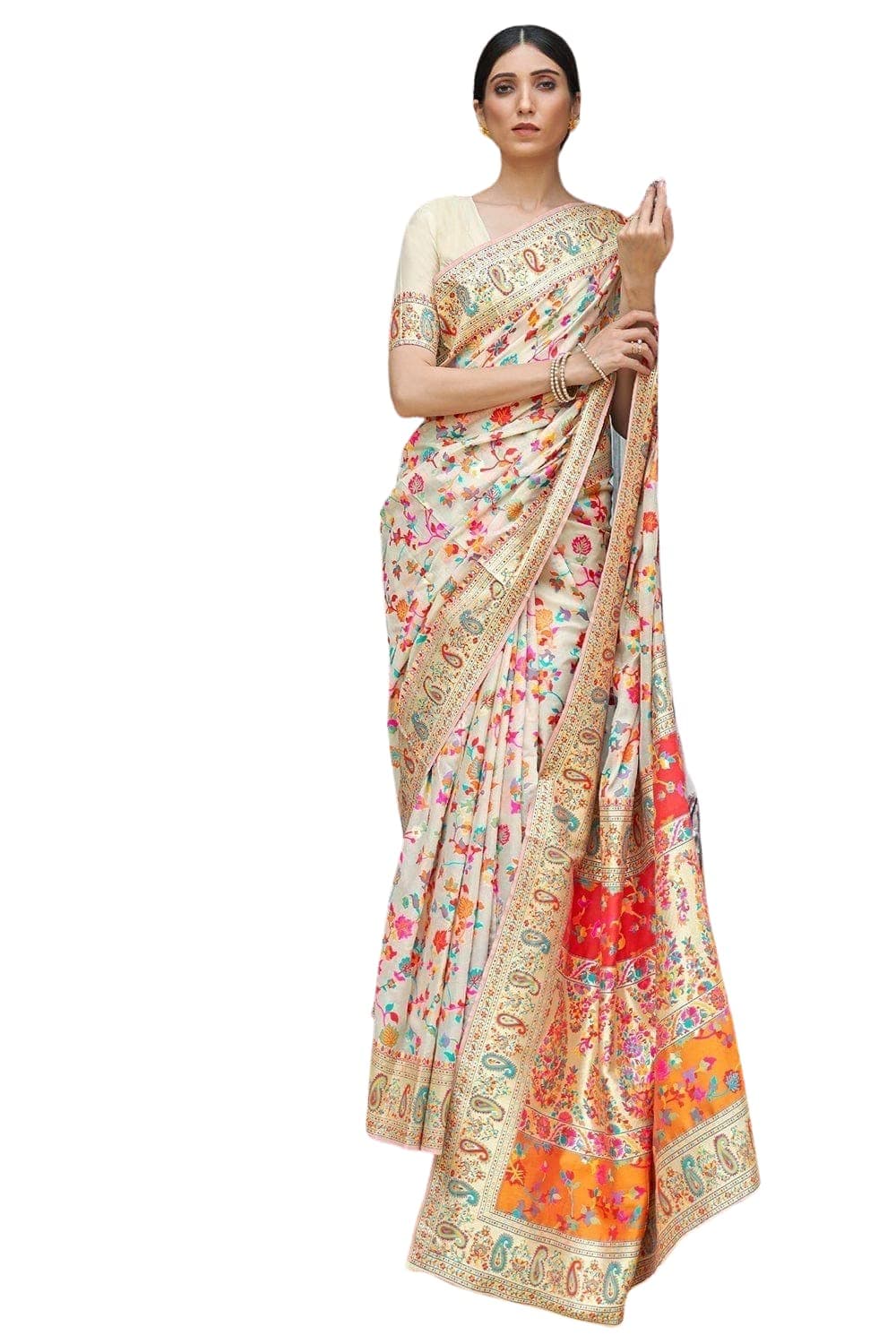 Kanjivaram Women's Soft Silk Saree with Blouse