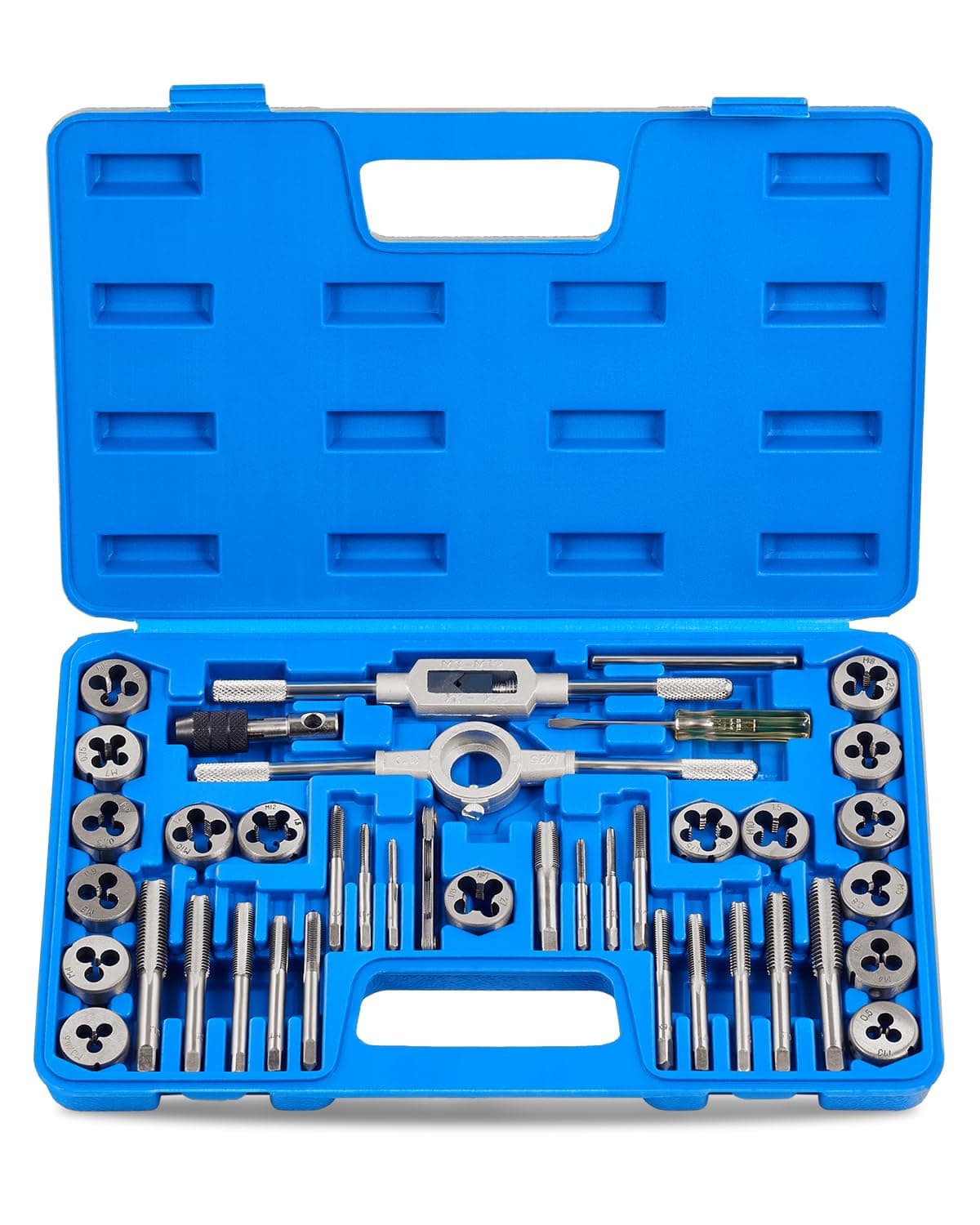 Orion Motor Tech Tap and Die Set Metric | M3, M4, M5, M6, M7, M8, M10, M12 Tap Set and Die Set | Thread Repair Kits for Threading and Rethreading Internal and External Threads