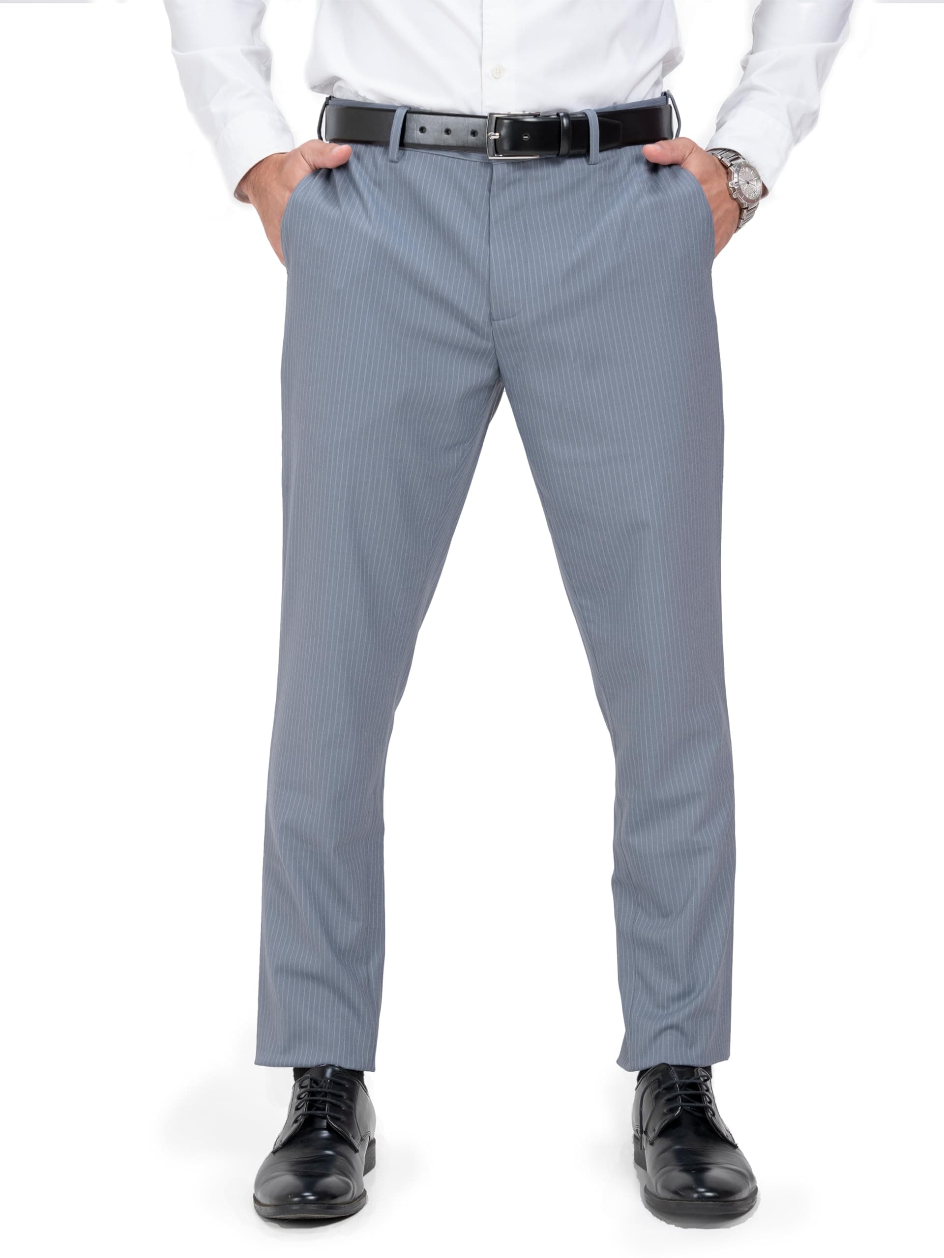 The Pant ProjectLuxury PV Lycra Stretchable Formal Checks Pants for Men | Stylish Slim Fit Men's Wear Trousers for Office or Party