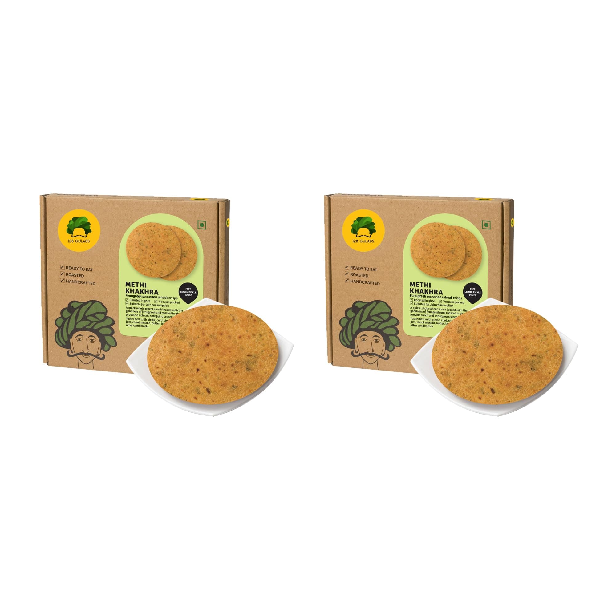 Gulabs Methi Khakhra Snack, 2 X 200 g