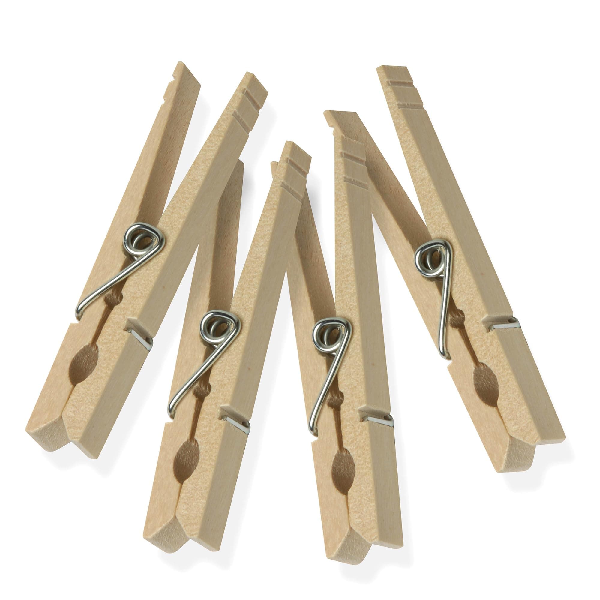 Honey-Can-Do Wooden Clothespins – Heavy-Duty Laundry & Clothes Wood for Crafts, Natural Wood with Strong Grip Pins, Ideal for Drying & Home Organization, 100 per Pack