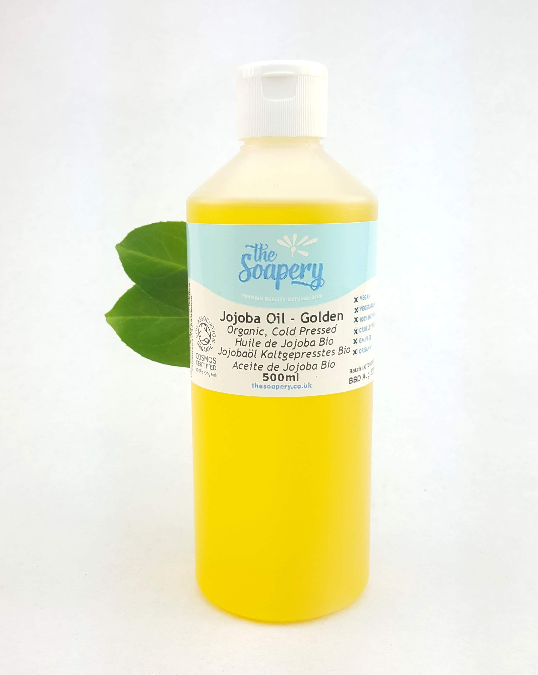 TheSoapery Jojoba Oil Organic Cold Pressed 500ml - 100% Pure
