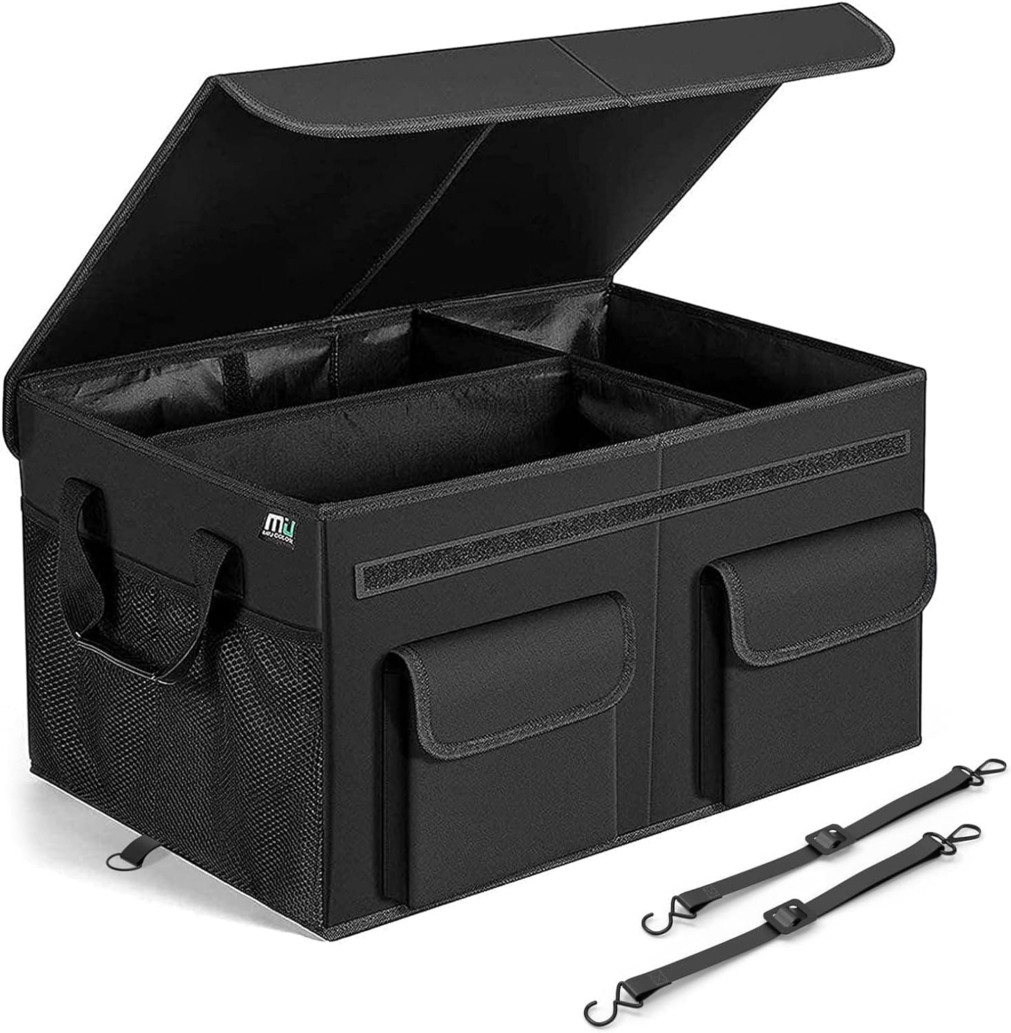 MIU COLORCar Trunk Organizer with Lid for SUV, Large Capacity, Sturdy Organizer Trunk, Non Slip Bottom