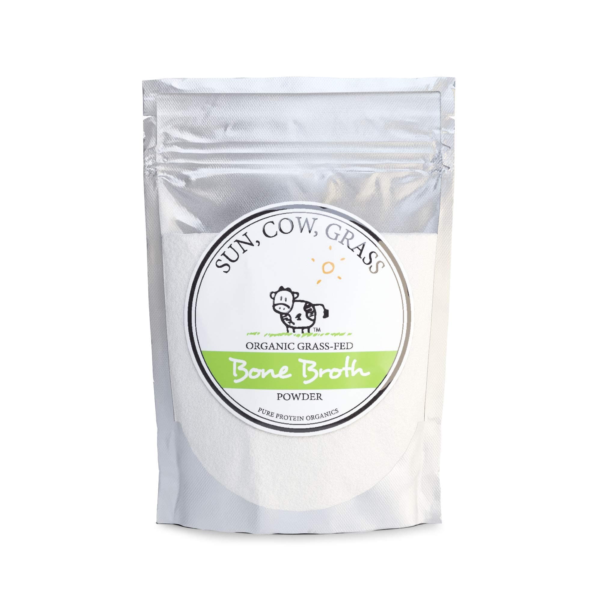 Beef Bone Broth Powder - Organic Grass-fed Pure Protein Non-Gelling Type (5lb)