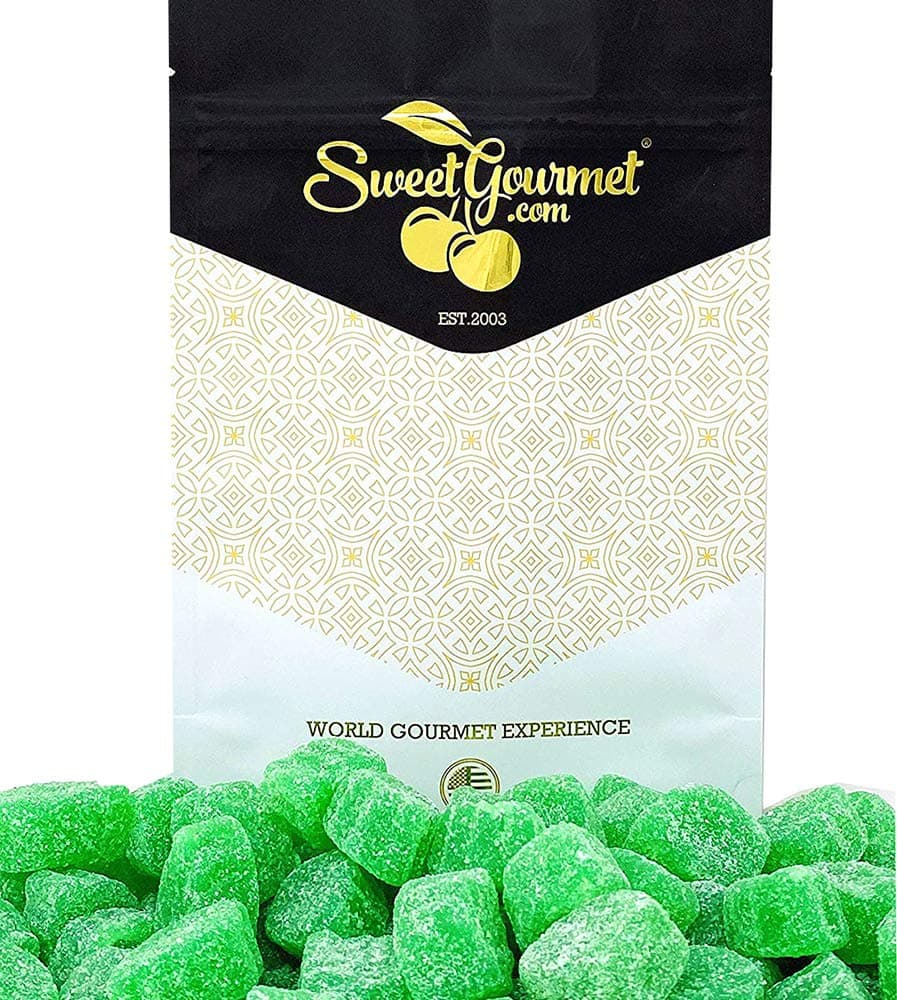 SweetGourmet Candy Spearmint Leaves | Green Jelly Spearmint Bulk Candy | 1 Pound