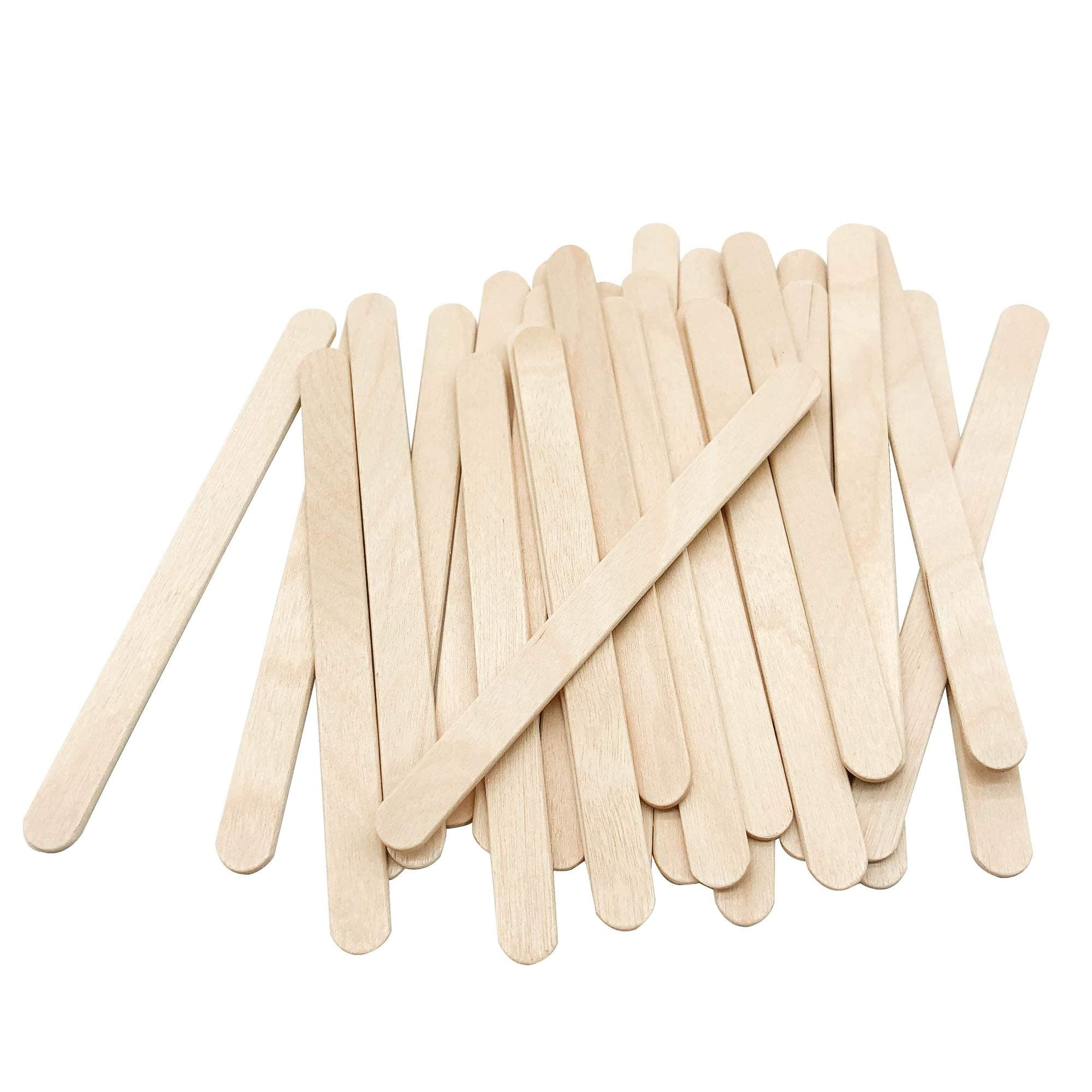 200 Pcs Craft Sticks Ice Cream Sticks Natural Wood Popsicle Craft Sticks 4.5 inch Length Treat Sticks Ice Pop Sticks for DIY Crafts