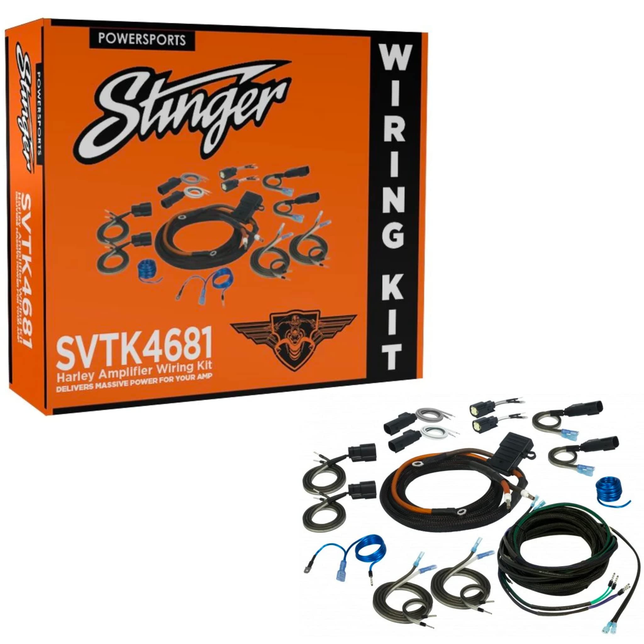 STINGER Harley-Davidson Touring Motorcycles (1998-Present) 2/4 Channel Universal Amplifier Wiring Kit, Direct Fit Wiring, Harley Davidson Road Glide & Street Glide, (SVTK4681)