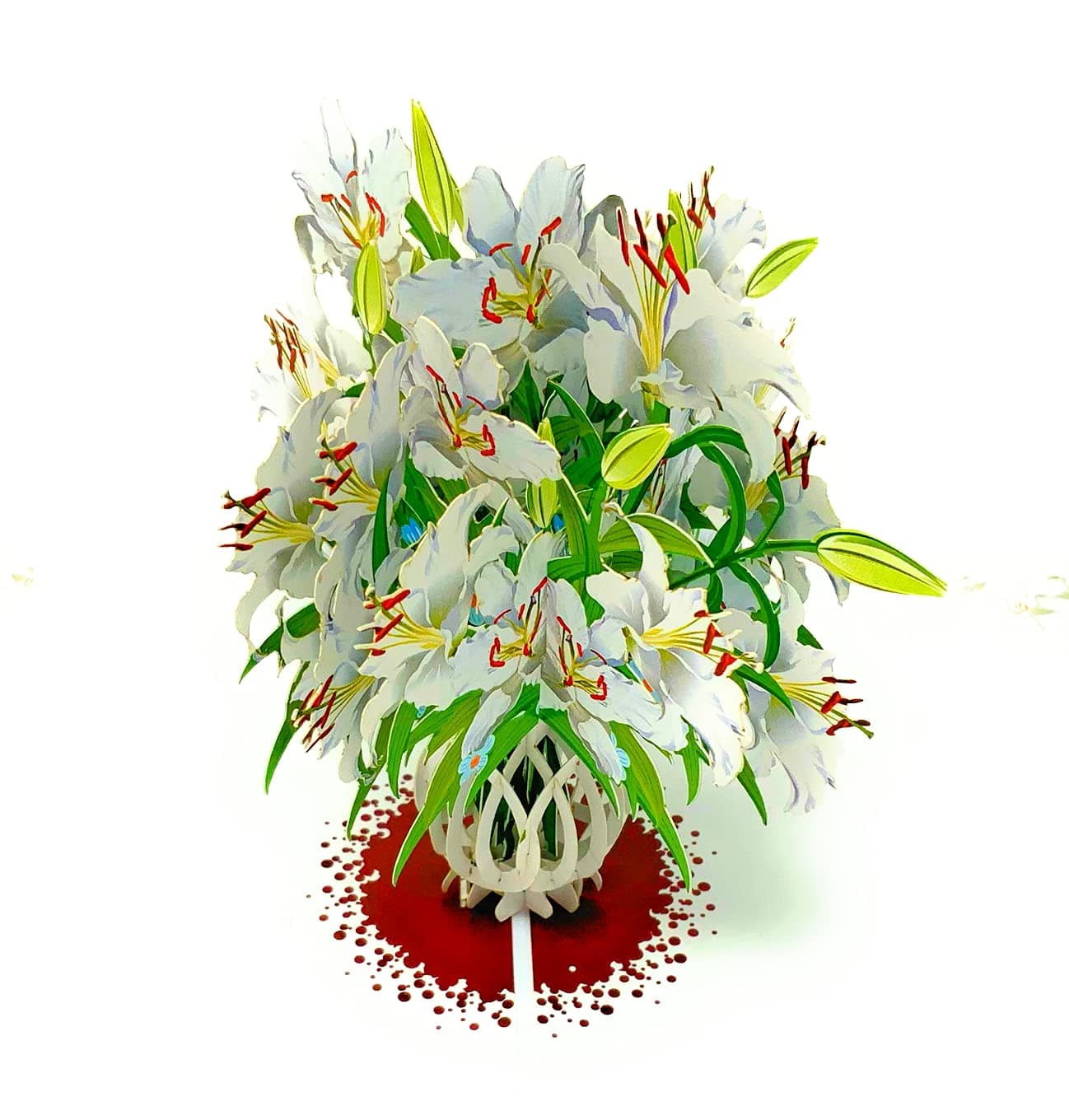 Pop Up Cards York Lilly 3D Greeting Or Birthday Card. Ideal Pop Up Card For Birthdays, Weddings, Anniversary Etc. Surprise Your Loved Ones With A Handmade Card.