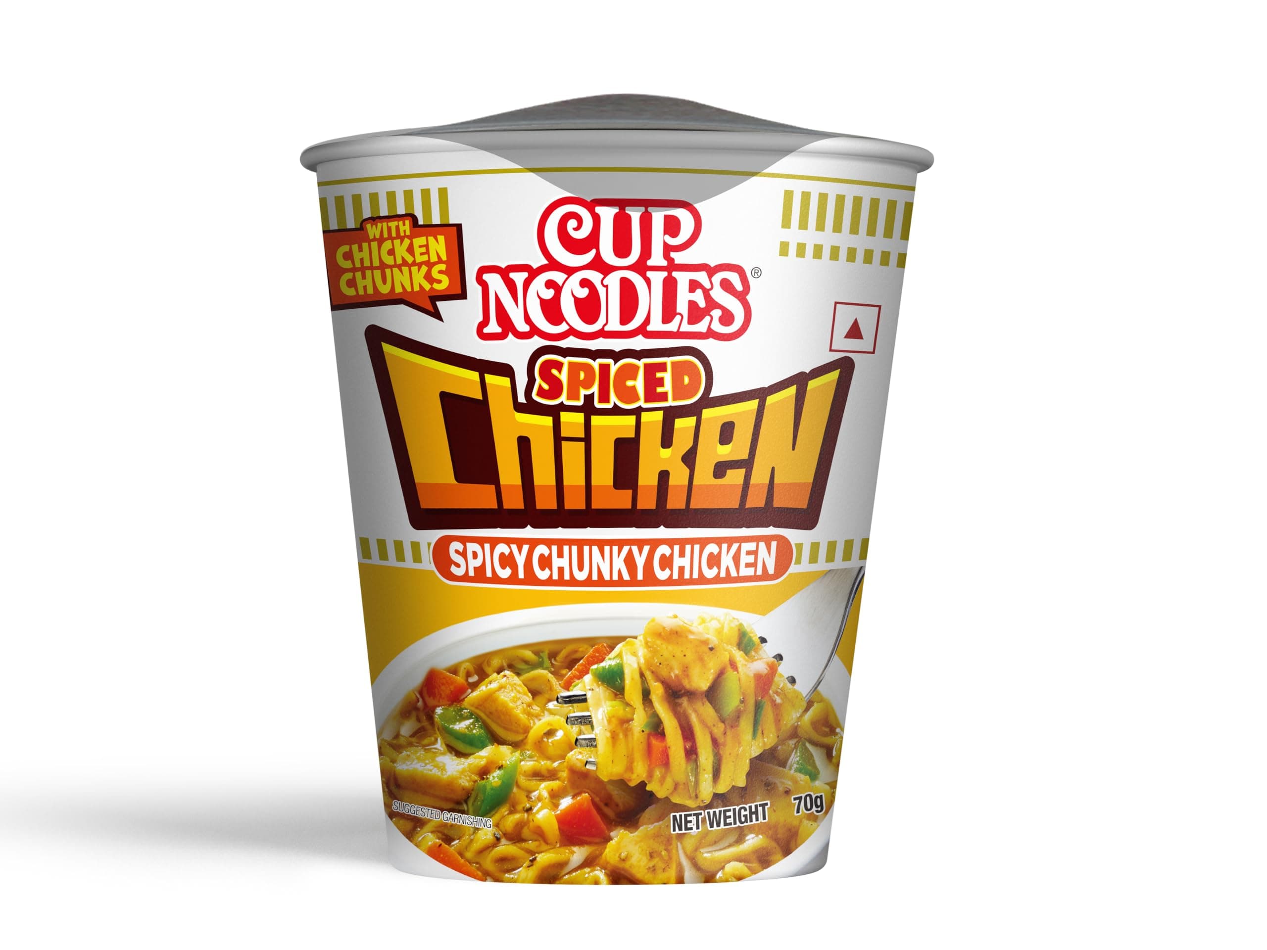 Nissin Cup Noodles Spiced Chicken | Fiery Chicken Flavor Explosion | The Ultimate Quick Meal for Chicken Lovers #VibeItUp , 70 gm