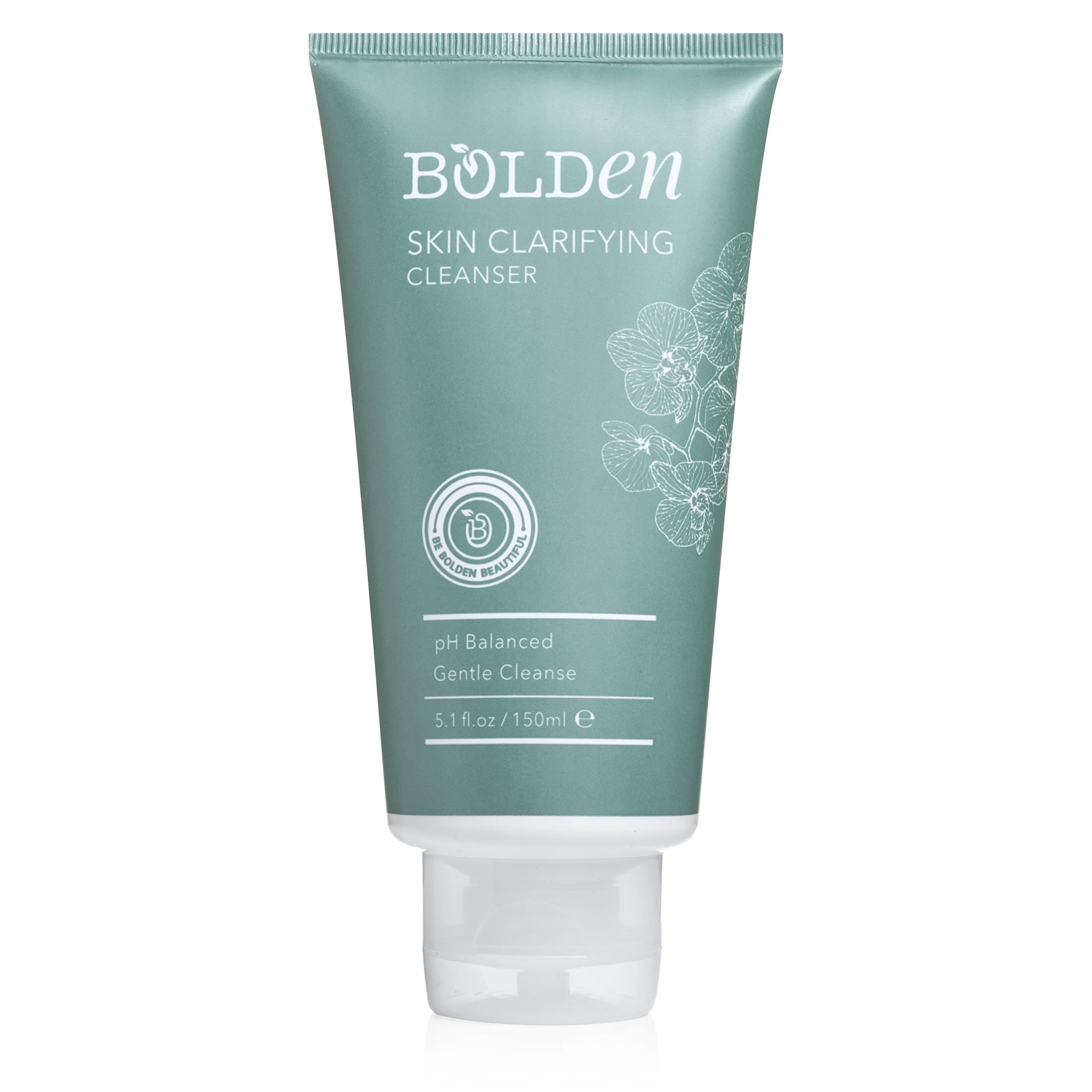 BOLDEN Skin Clarifying Cleanser | pH Balanced Acne Control Face Wash | Unclogs Pores for Oily and Acne-Prone Skin | Leaves Skin Hydrated and and Fresh | Sulfate-Free | 5.1 Fl Oz