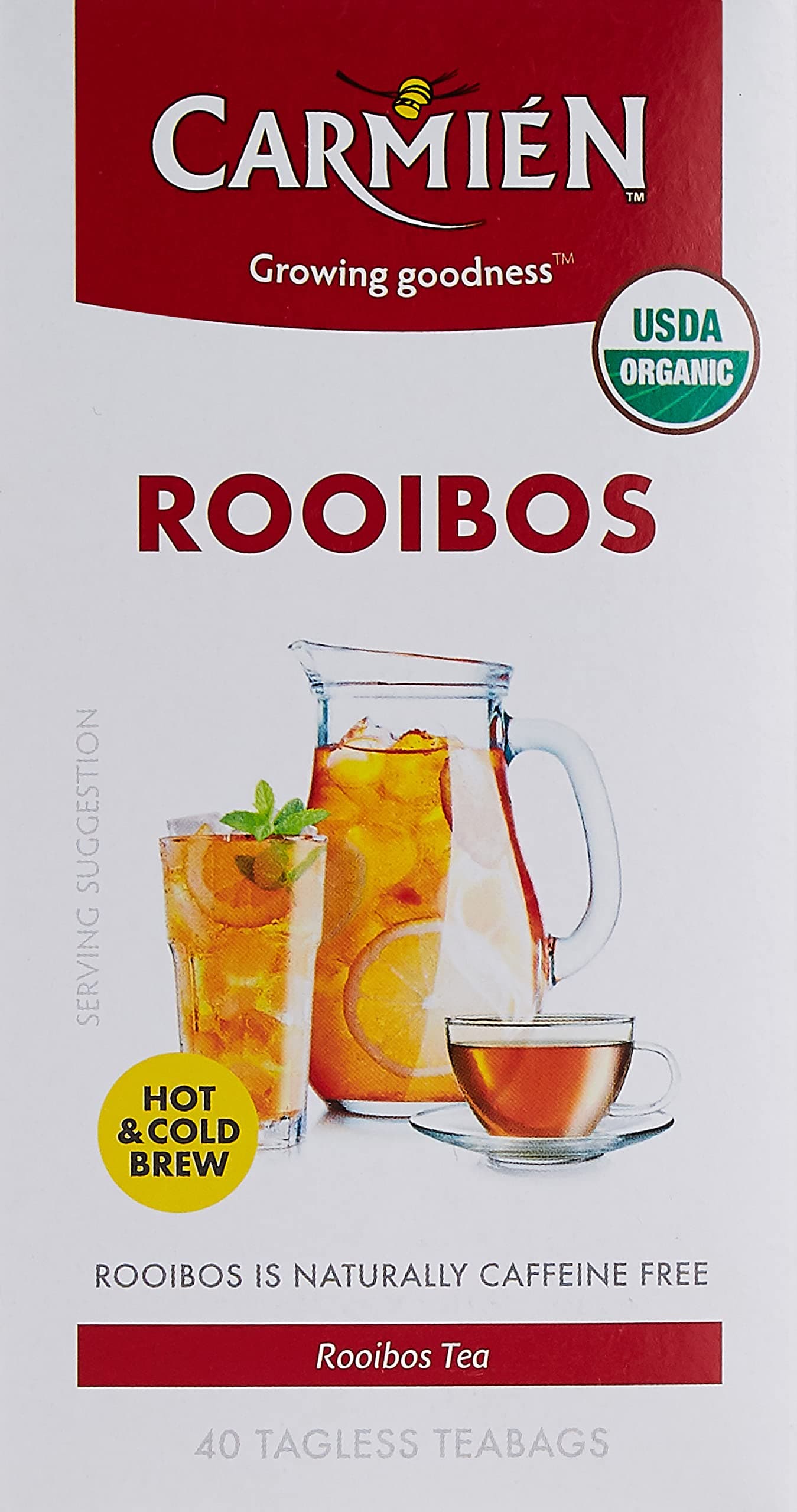 Carmién Tea Organic Rooibos Natural 40s (100g), 1.0 count