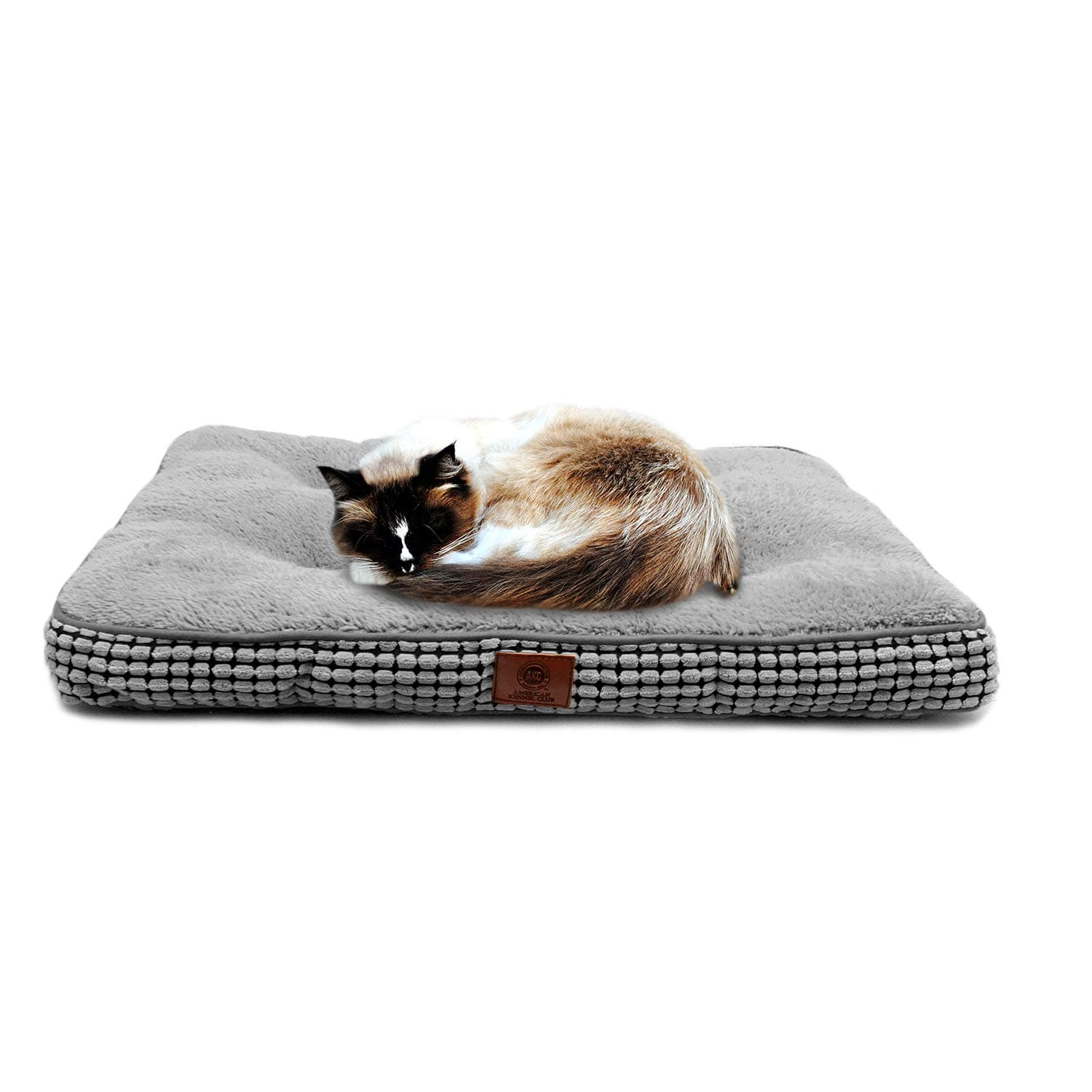 AKC Small Pixel Crate Dog Pet Bed, Gray, 24 inch by 17 inch