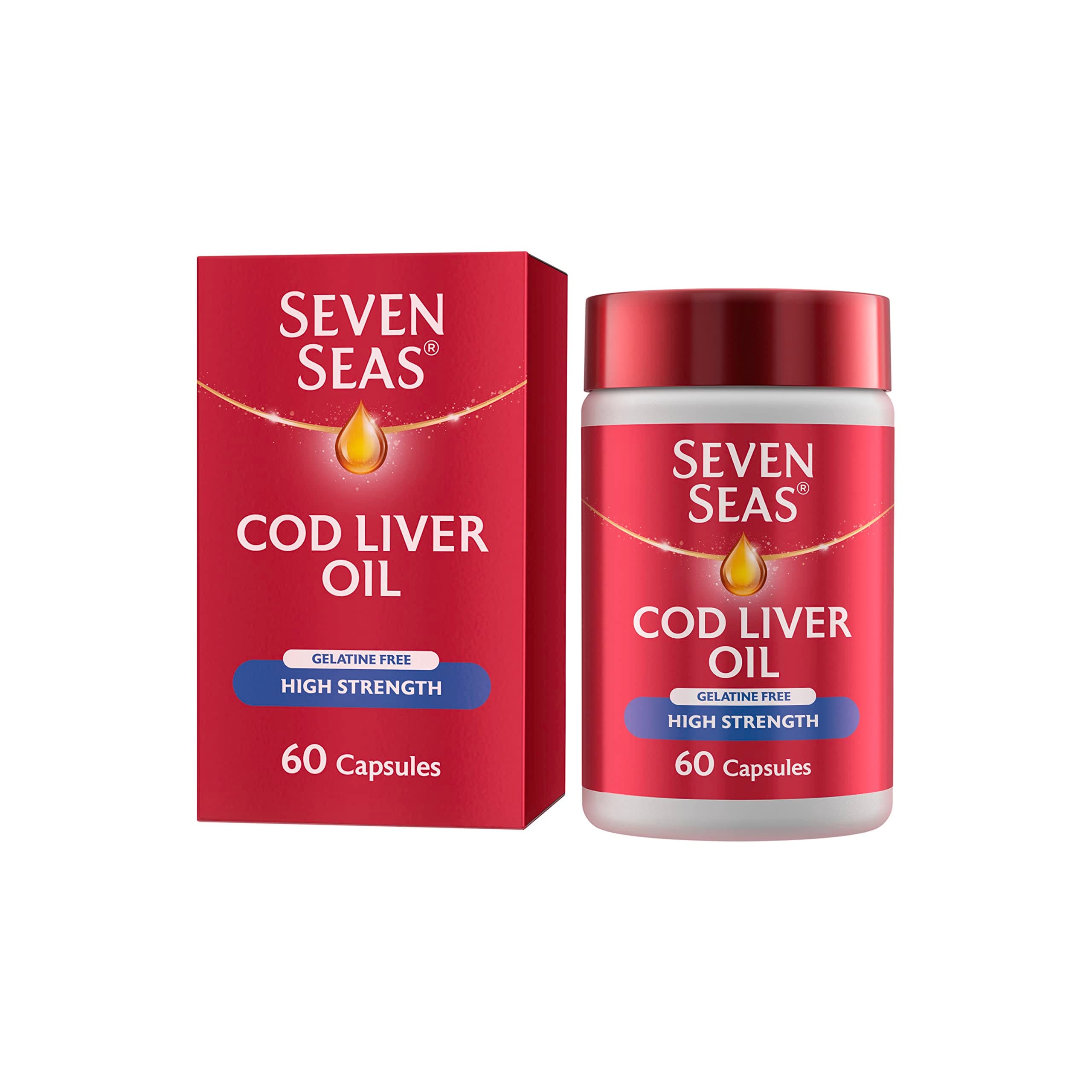 Procter & Gamble Seven Seas Simply Timeless Omega-3 Fish Oil Plus Gelatine Free High Strength Cod Liver Oil 120 Cap