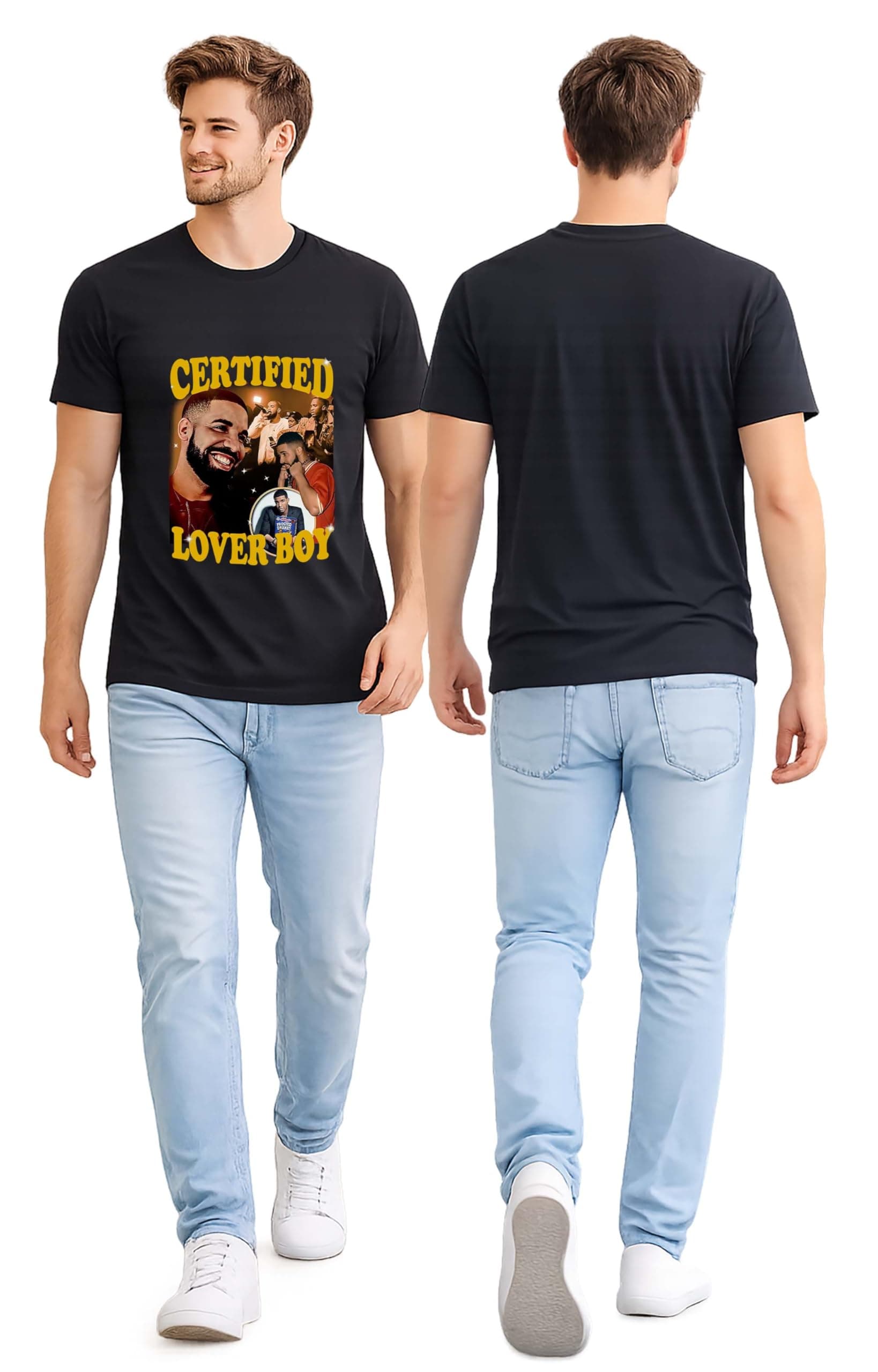 Men Cotton Round Neck Graphic T-Shirt | Regular Fit Adult | Soft & Breathable | Casual Streetwear | Hip Hop Collection