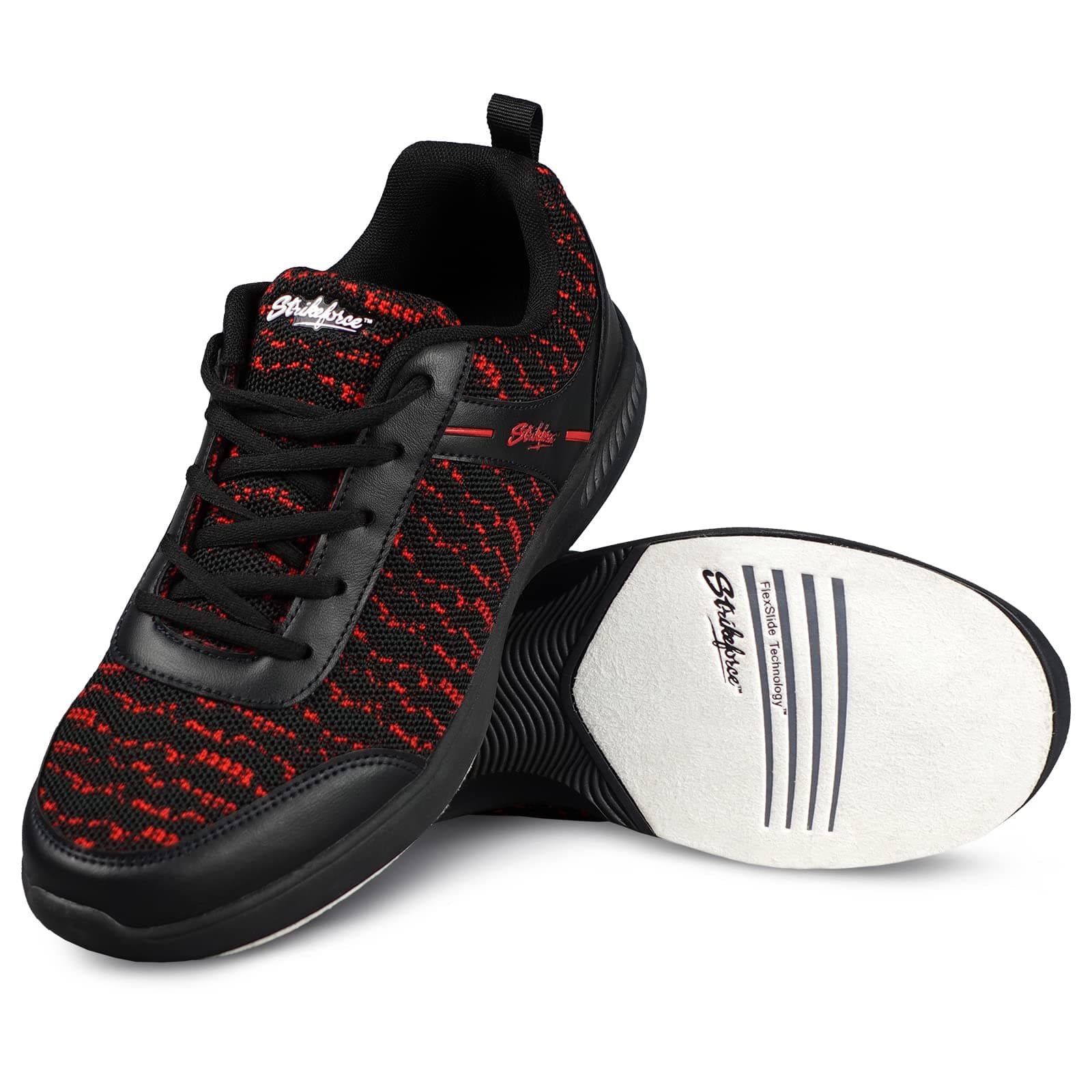 [WYZE] KR Strikeforce Flyer Mesh Men's Bowling Shoe (Black/Cardinal, us_Footwear_Size_System, Adult, Men, Numeric, Medium, Numeric_10)