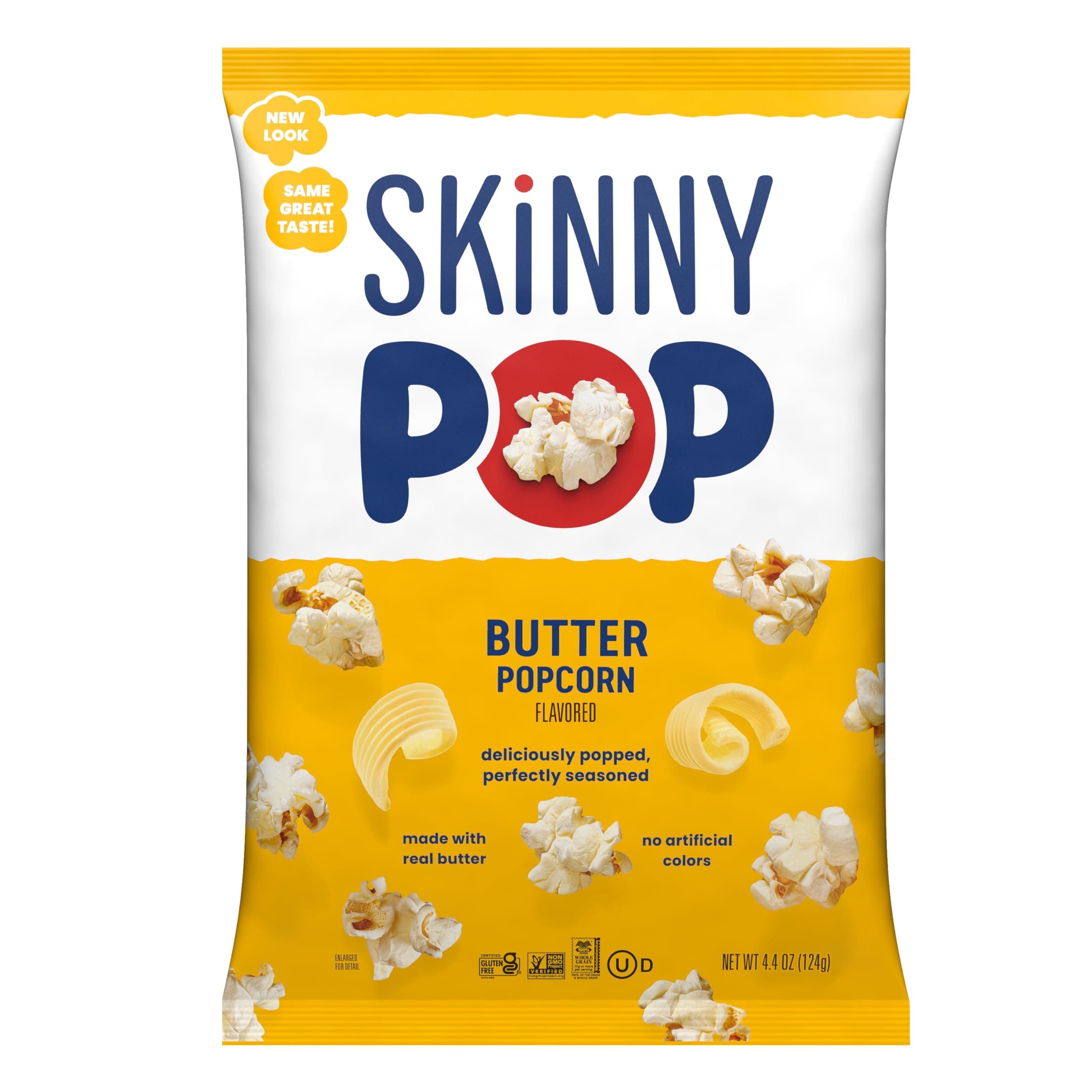 Popcorn, Butter, Made with Real Butter, Whole Grain Snack, 4.4oz Bag