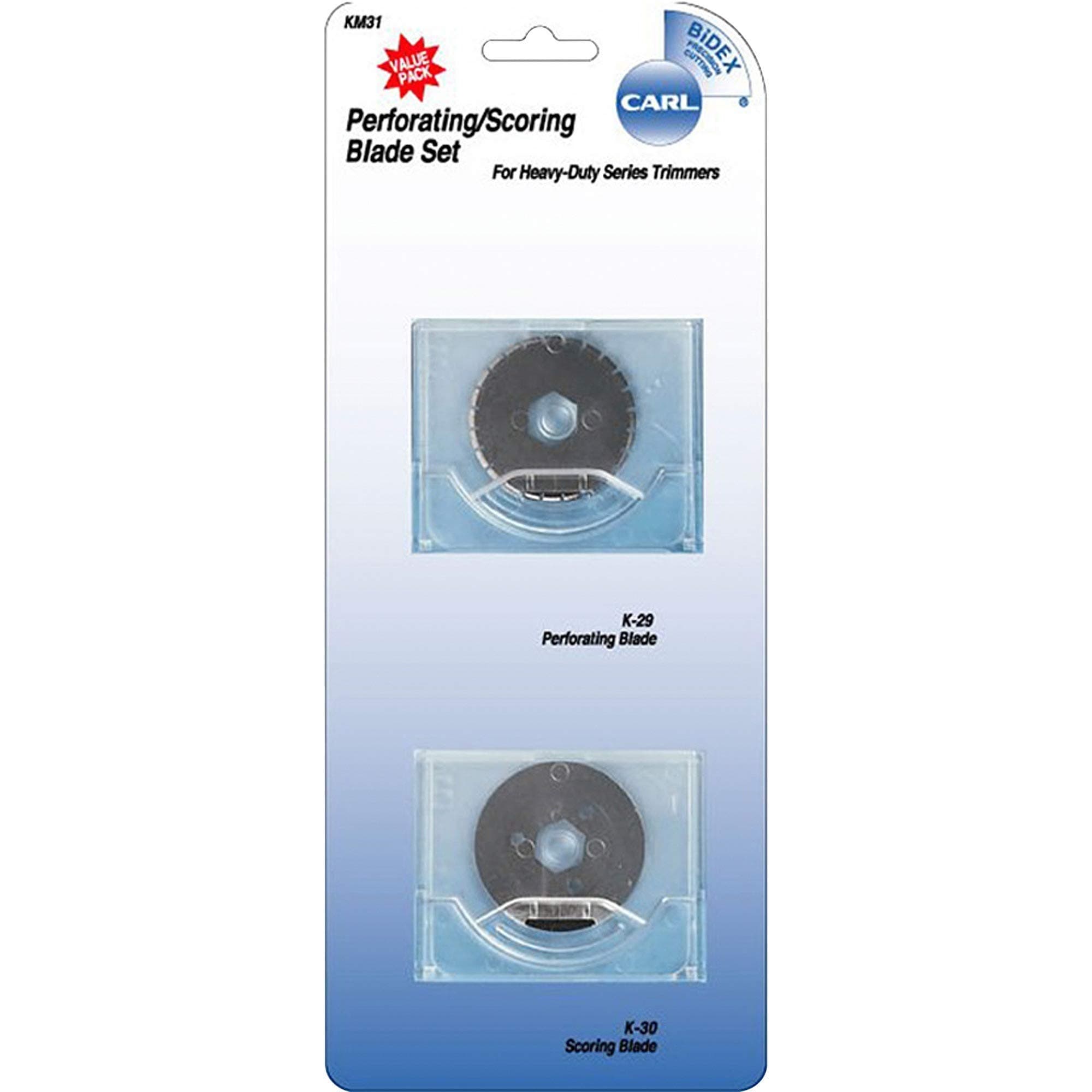 Carl Manufacturing 14031 Replacement Blades Perf/Scoring Set 2/PK Silver