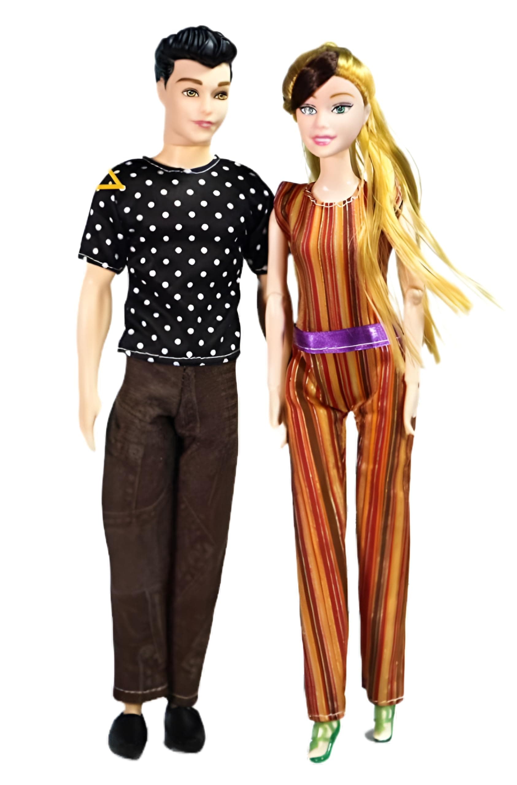 Tickles Sweet Boy & Girl Couple Set of 2 Plastic Dolls for Kids Room & Home Decoration (Design May Vary Size: 30 cm)