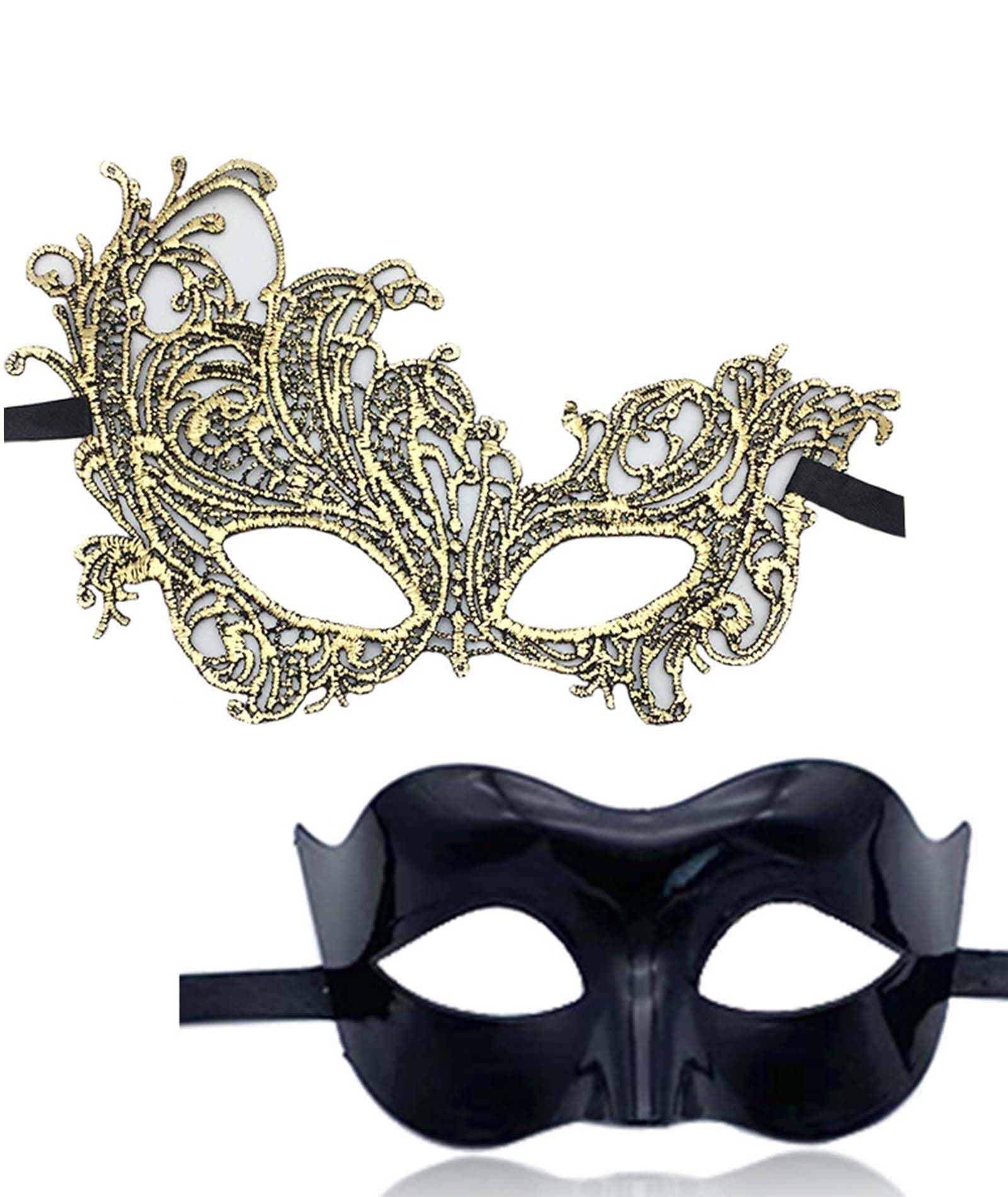 OXYGLOBE Masquerade Mask For Women, Party Mask Elegant And Attractive Black Mask For Men Masks Carnival Party Evening Ball Costume Masks Suitable As a Gift For Anyone