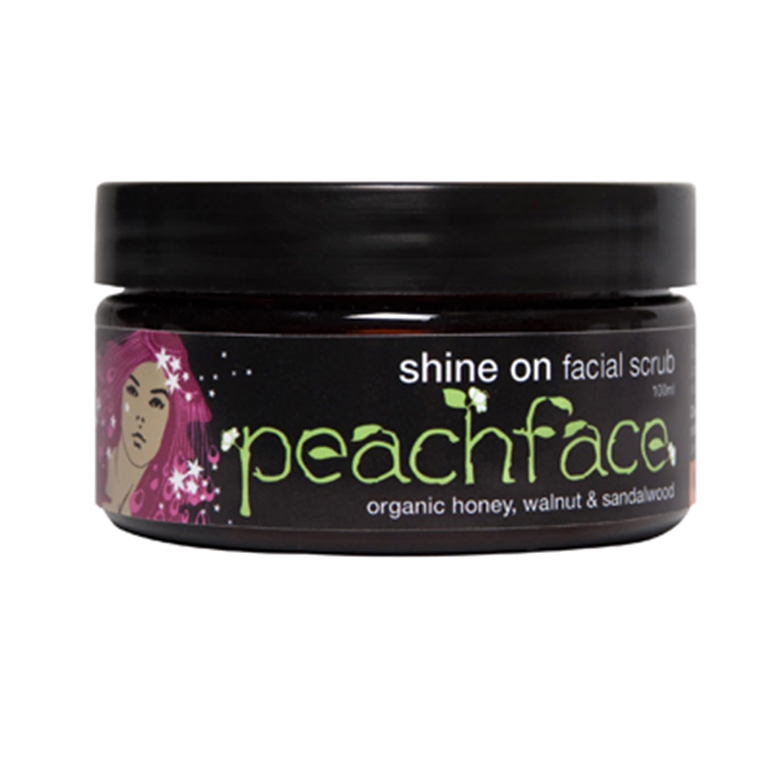 Peachface Shine On Facial Scrub with Organic Honey, Walnut and Sandalwood, 100 Gram