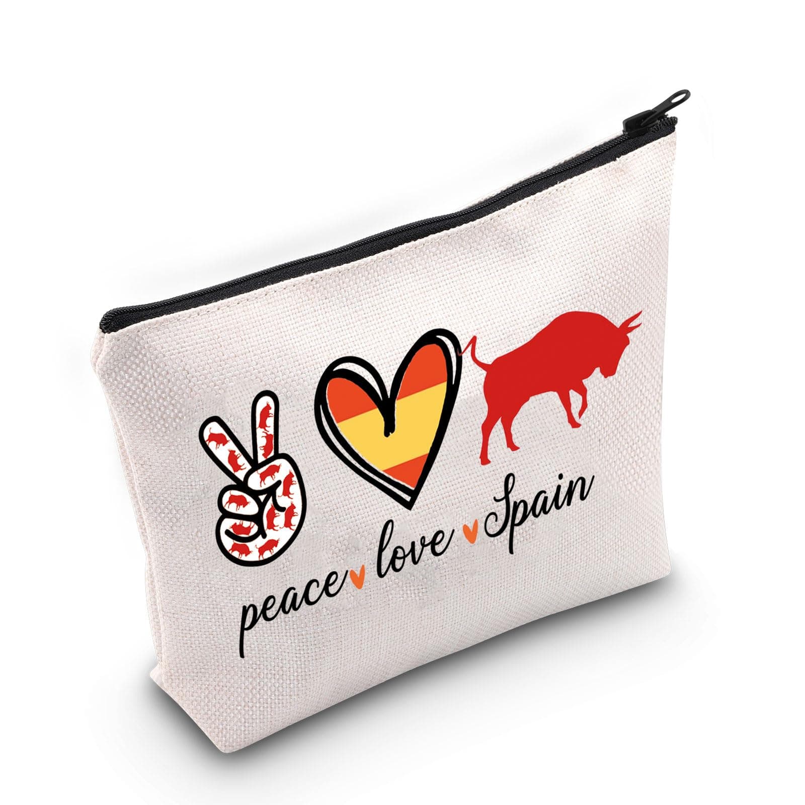 TSOTMO Spain Travel Trip Gift Spain Barcelona Vacation Gift Spain Travel Accessories Bag For Spain Lovers Spanish Gift (PEACE Spain)