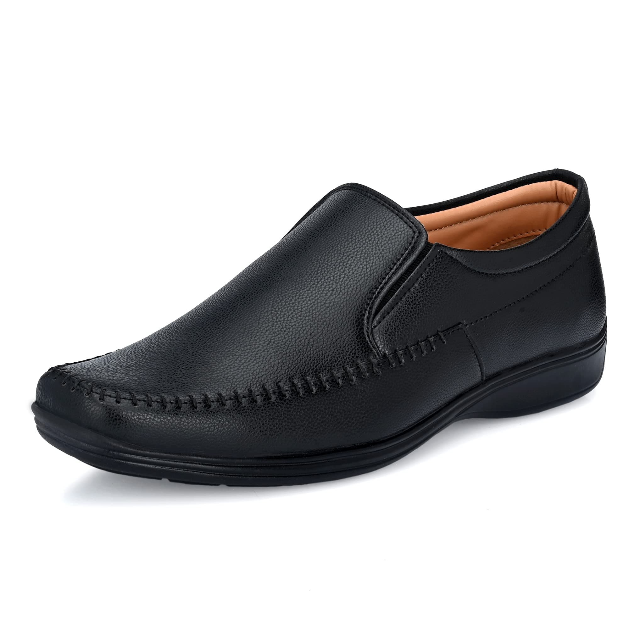 - Men's Formal Shoes | Handmade Stitch Formal Slip-On Shoes | Versatile Comfort and Quality | Perfect for Casual and Formal Wear | Premium Craftsmanship, Simple Yet Elegant Design (8620)