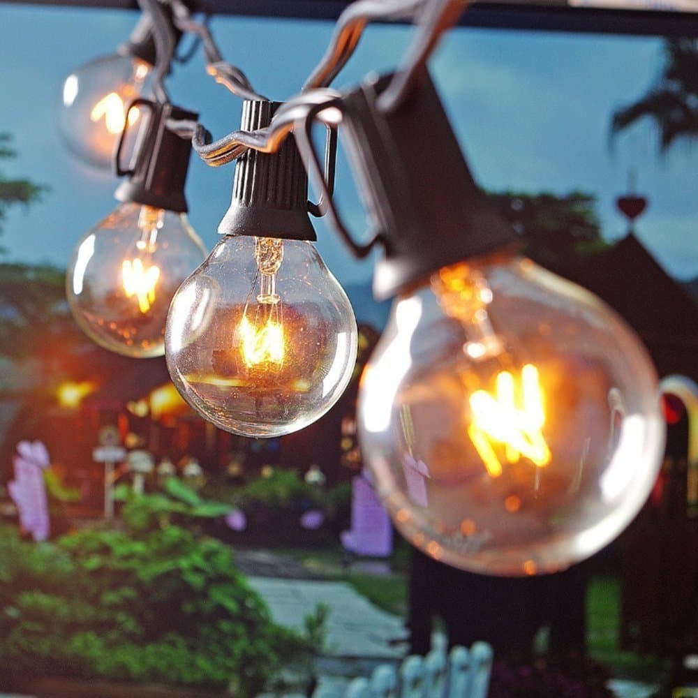 LED Bulb String Lights, S7 SEVEN 25 ft Vintage G40 Bulbs Outdoor lights string for Christmas Party Patio Garden Decoration
