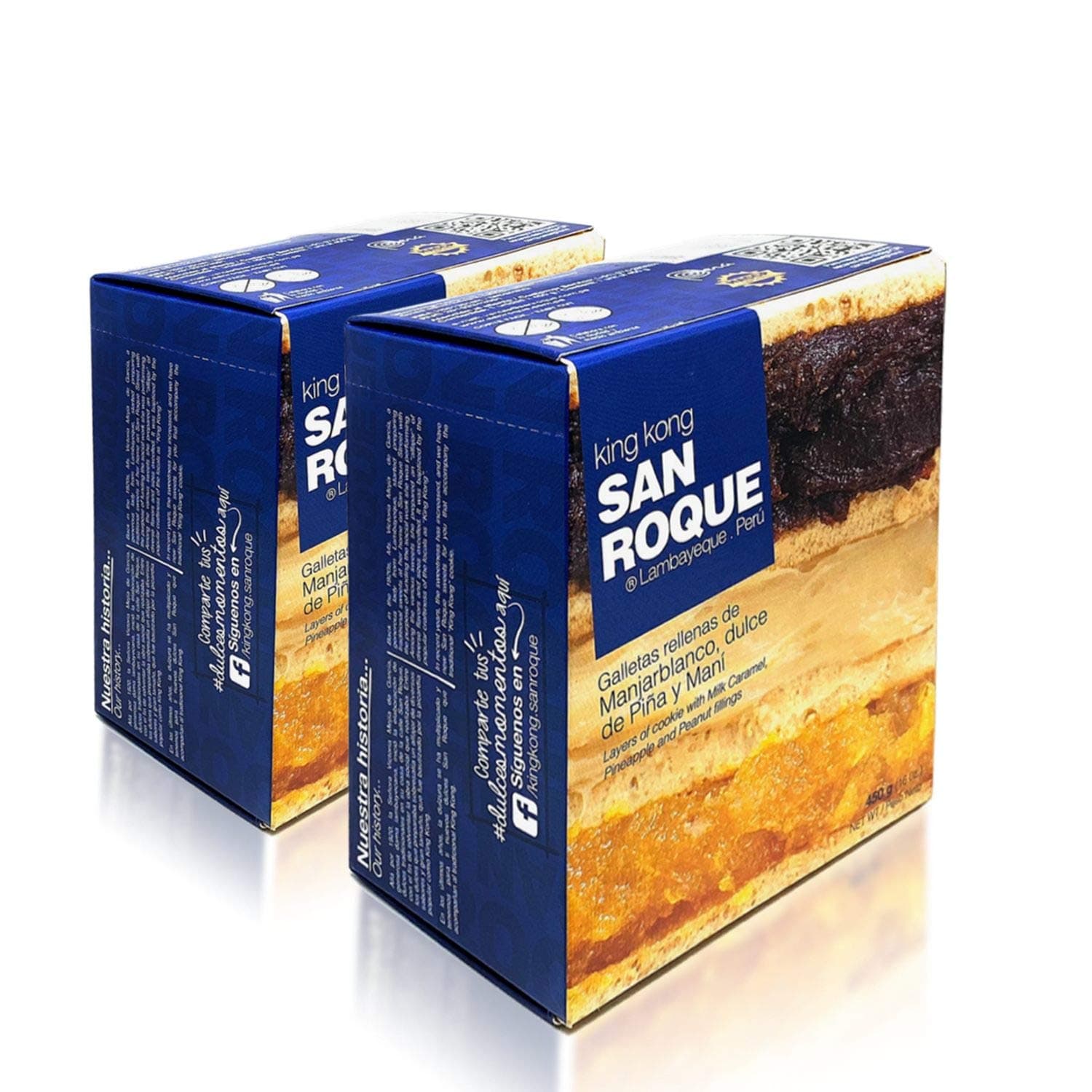 King Kong San Roque Relleno de Manjarblanco, Piña y Mani 16oz 2 Pack