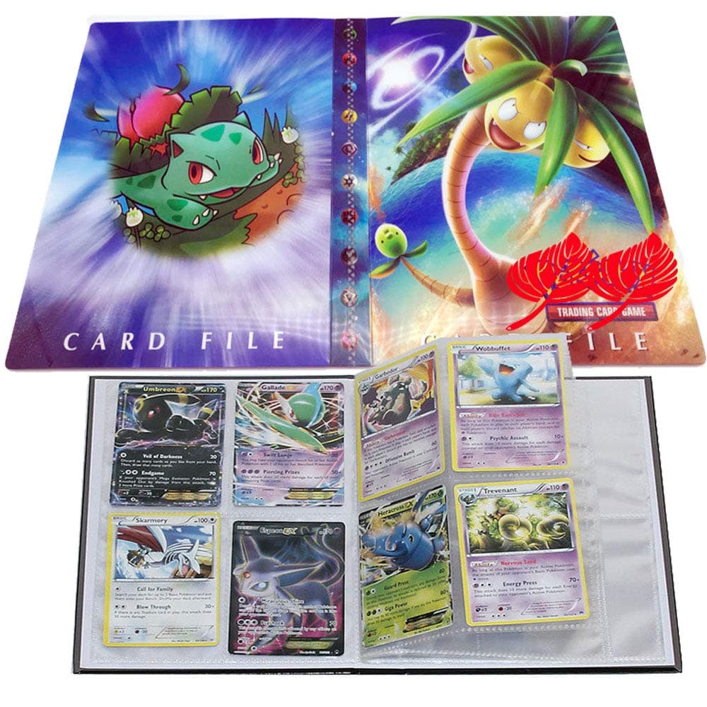 UHIPPO pokemon cards holder, Pokemon card Album, Pokemon binder for cards Album Book Best Protection for Pokemon Trading Cards GX EX box(Bulbasaur)