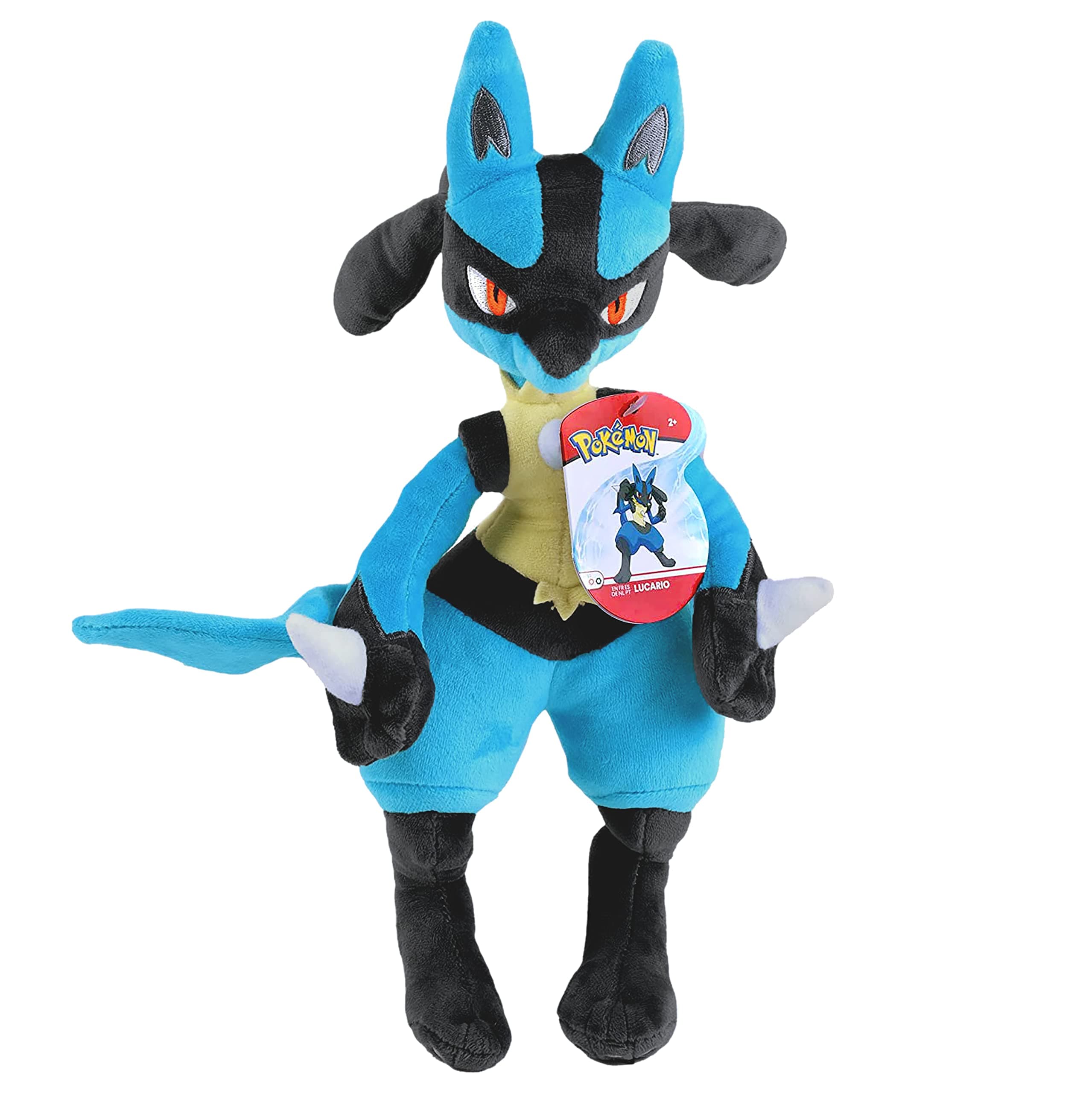 Pokemon Pok mon 12" Large Lucario Plush - Officially Licensed Stuffed Animal Toy - Ages 2+