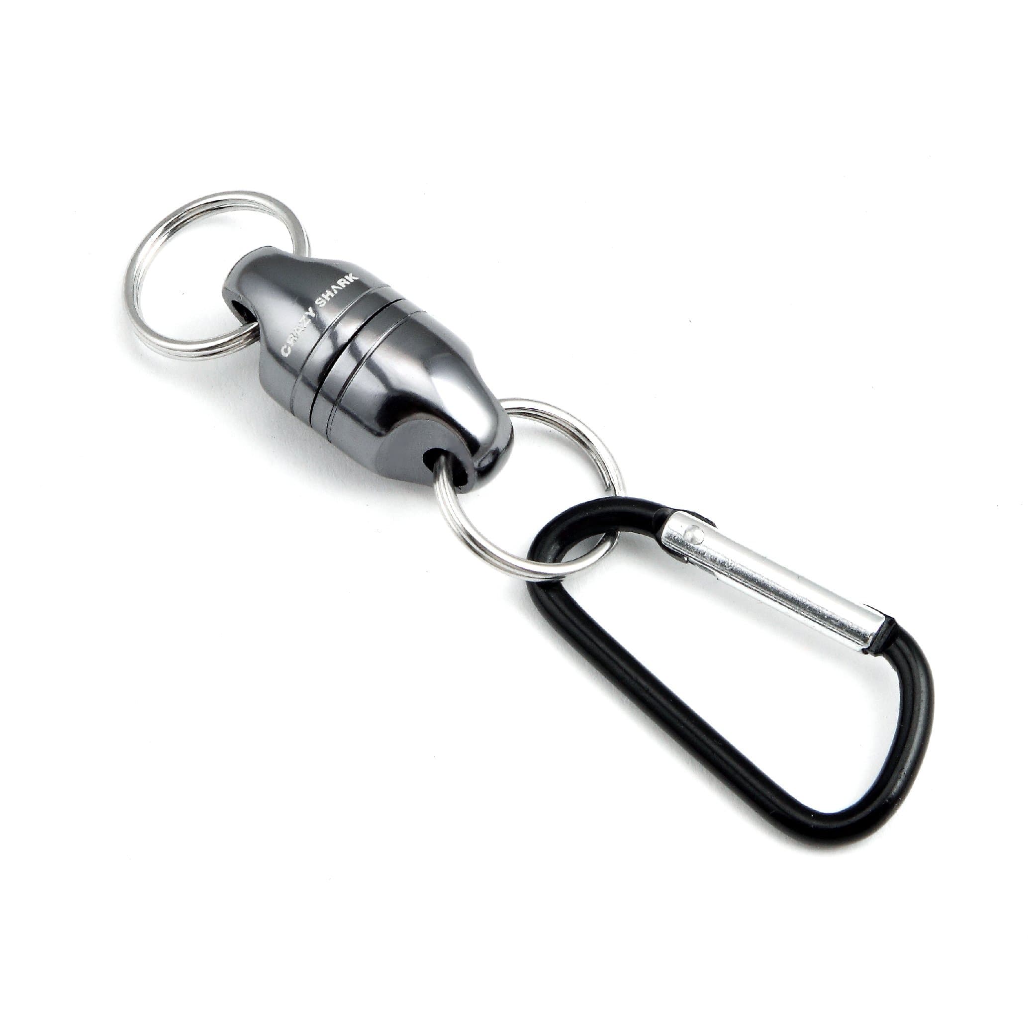 CrazyShark CrazyShark Magnetic Net Release Aluminum Shell for Fly Fishing Gun Metal