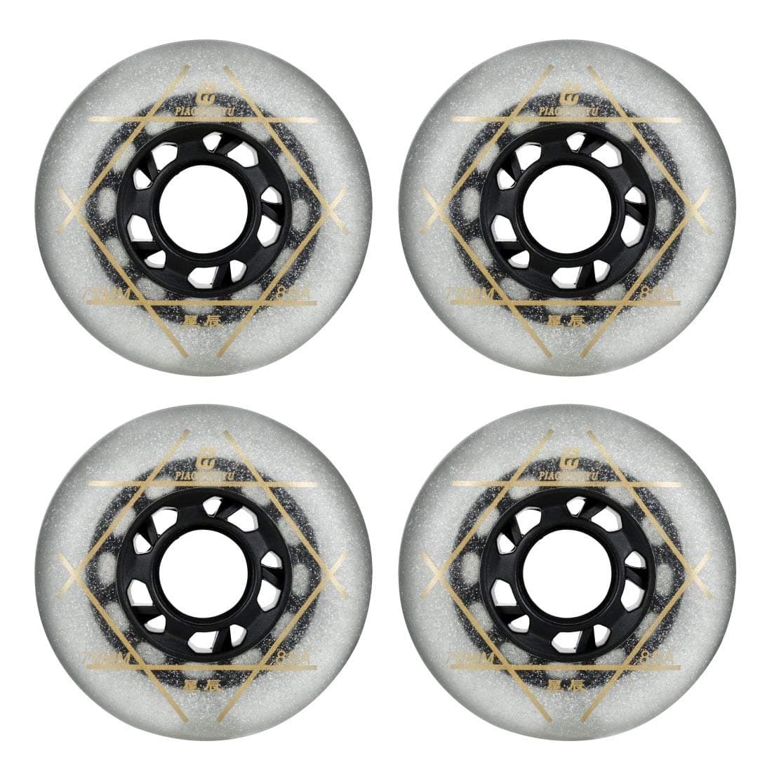 88A PU Wear Resist Sliding FSK Inline Roller Skate Replacement Wheels Without Bearings (Pack of 4) 72mm 76mm 80mm for Inline Skate Wave Board Caster Board Street Surf