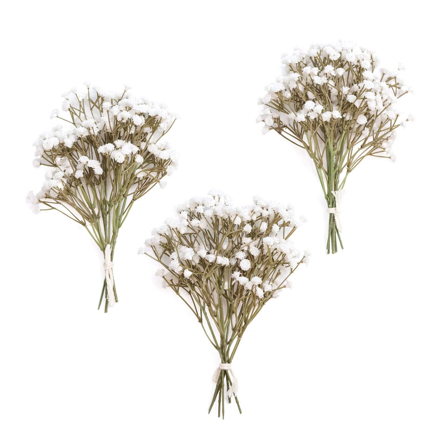 Ling's momentArtificial Baby's Breath, 18pcs Gypsophila Greenery Spray White Flowers for Wedding Bouquet/Centerpieces/boutonnieres/Corsage and Floral Arrangements