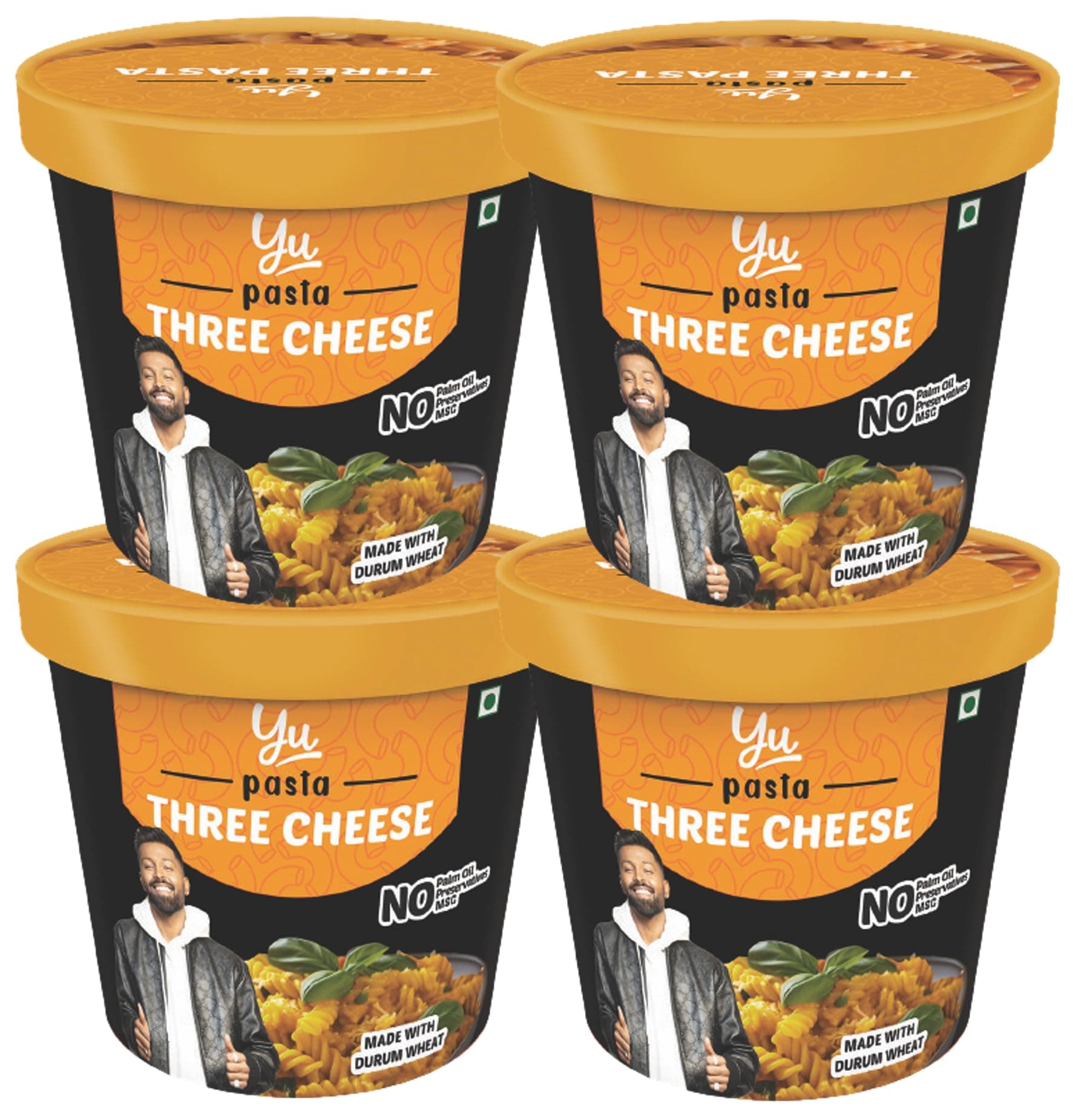 Pasta - Ready To Eat - Three Cheese Sauce - Instant Meal - Pack of 4 - No Preservatives & Additives - 100% Natural & Vegetarian - Instant Food in 4 mins - 260g
