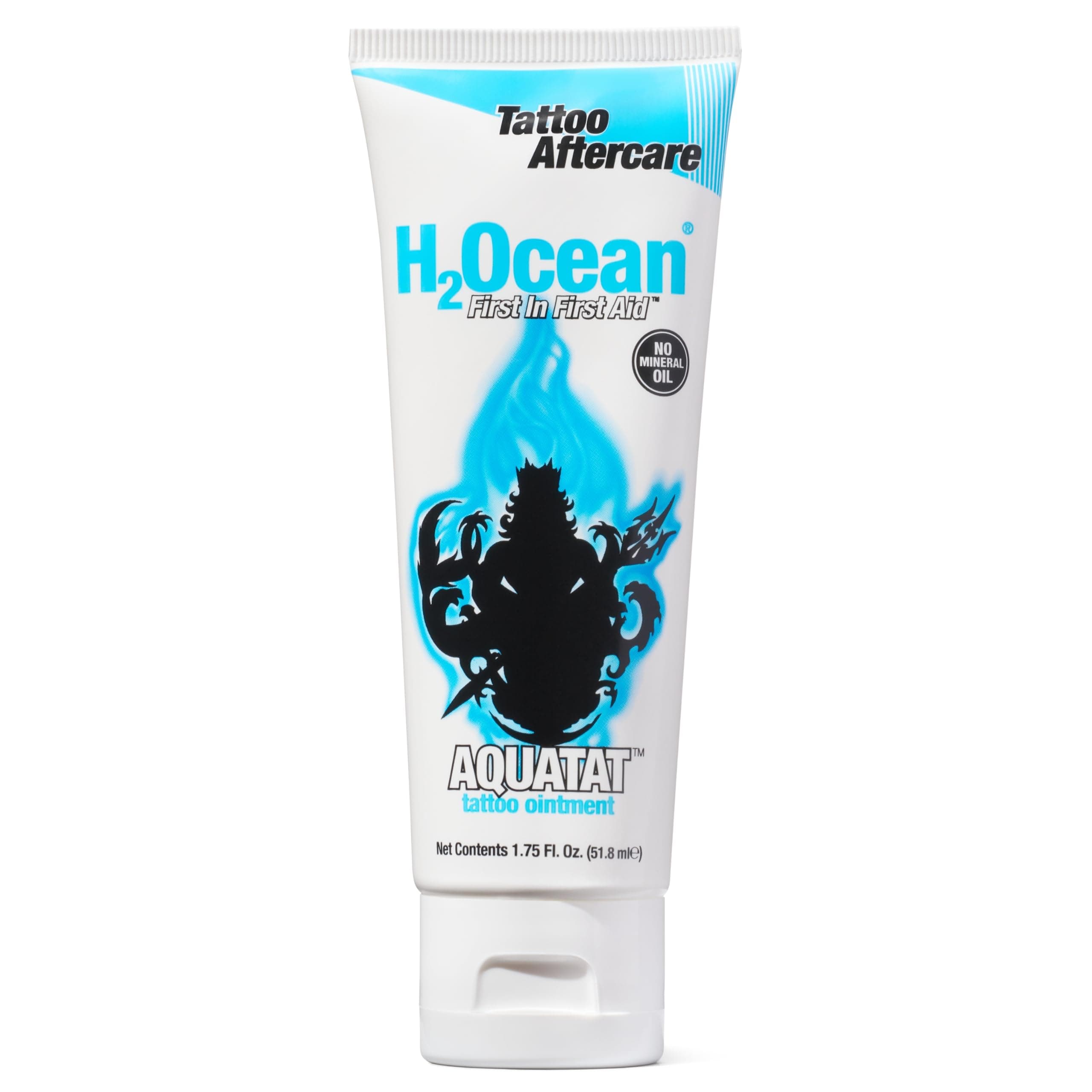H2Ocean Aquatat Tattoo Healing Ointment - Tattoo Aftercare Cream for Tattoo Supplies - Fragrance- & Dye-Free Tattoo Care Ointment with Vitamins A & B - 1.75 oz