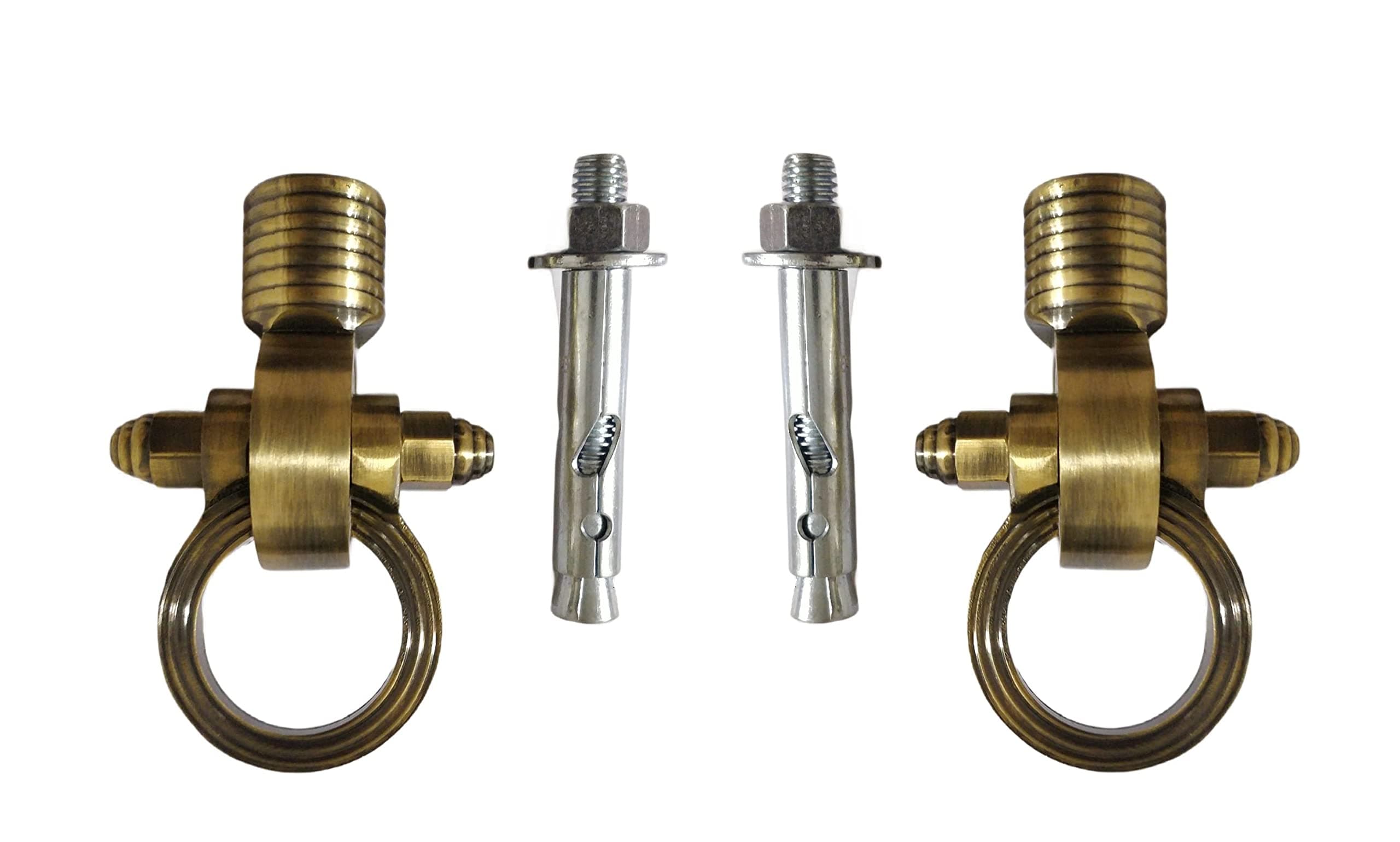 kaushalendraKaushalendra Heavy-Duty Brass Bearing Kada with Fastener - Supports up to 320 kg (Includes Fastener and Brass Kada Piece 02)