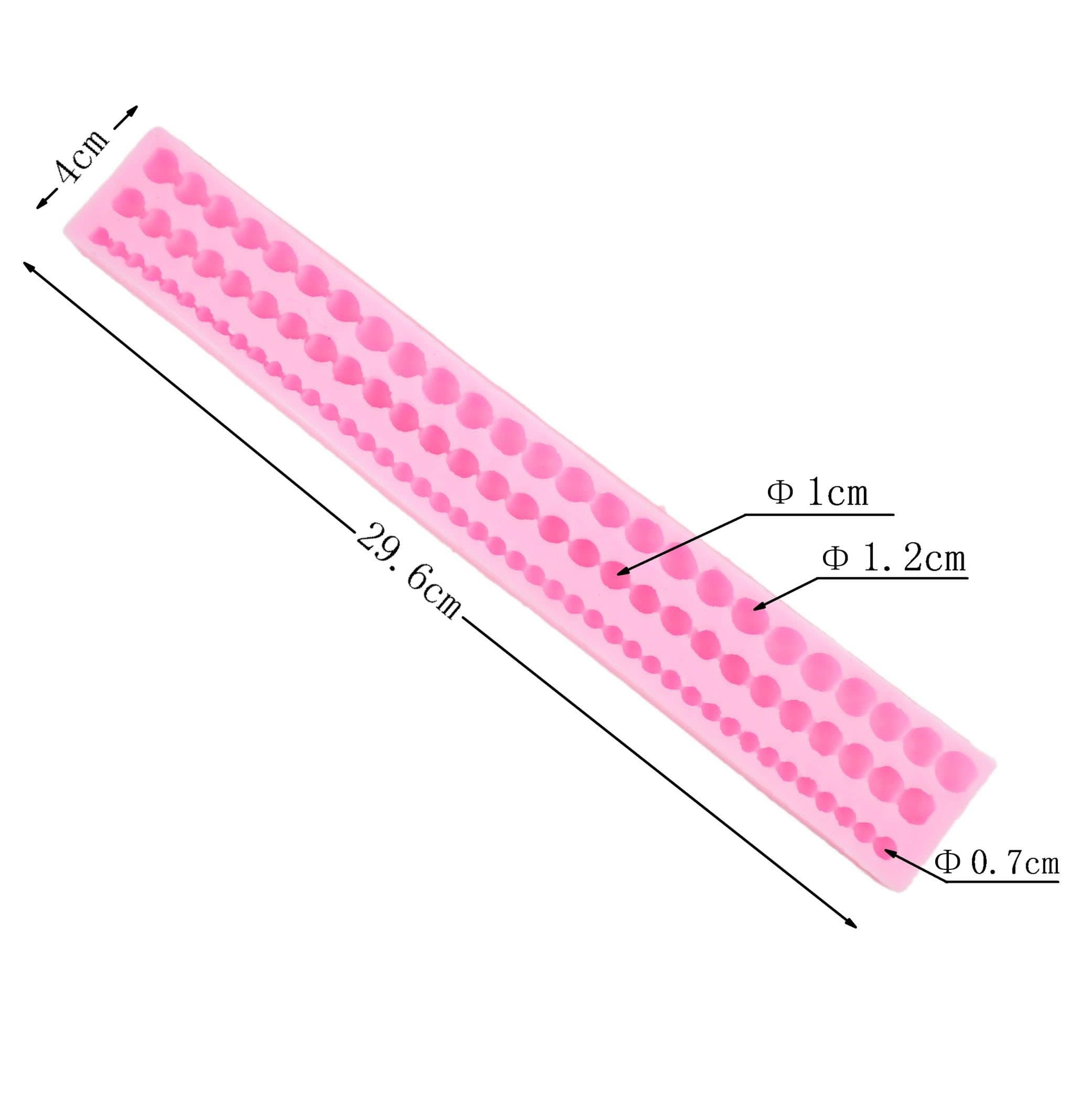 Lace Flower Silicone Mold Fondant Cake Decoration Baking Tool Mould (Pearl necklace)