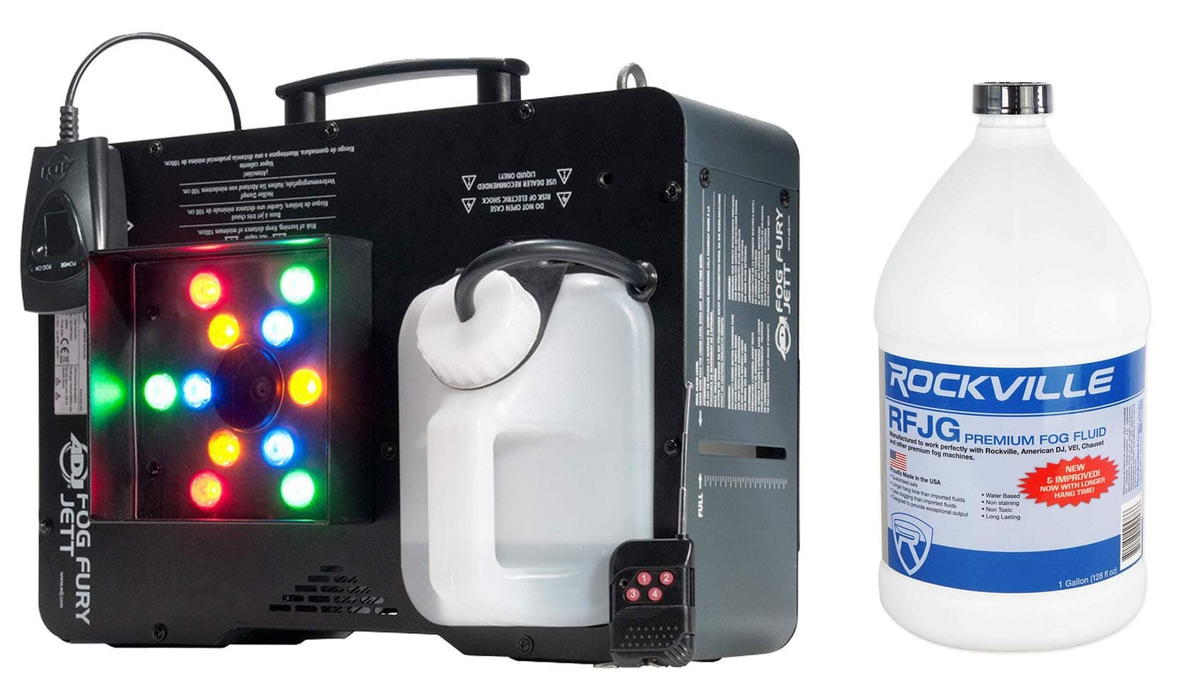 American DJ Fog Fury Jett 700W Vertical Fog Machine with LED+DMX+Remote+Fog Fluid