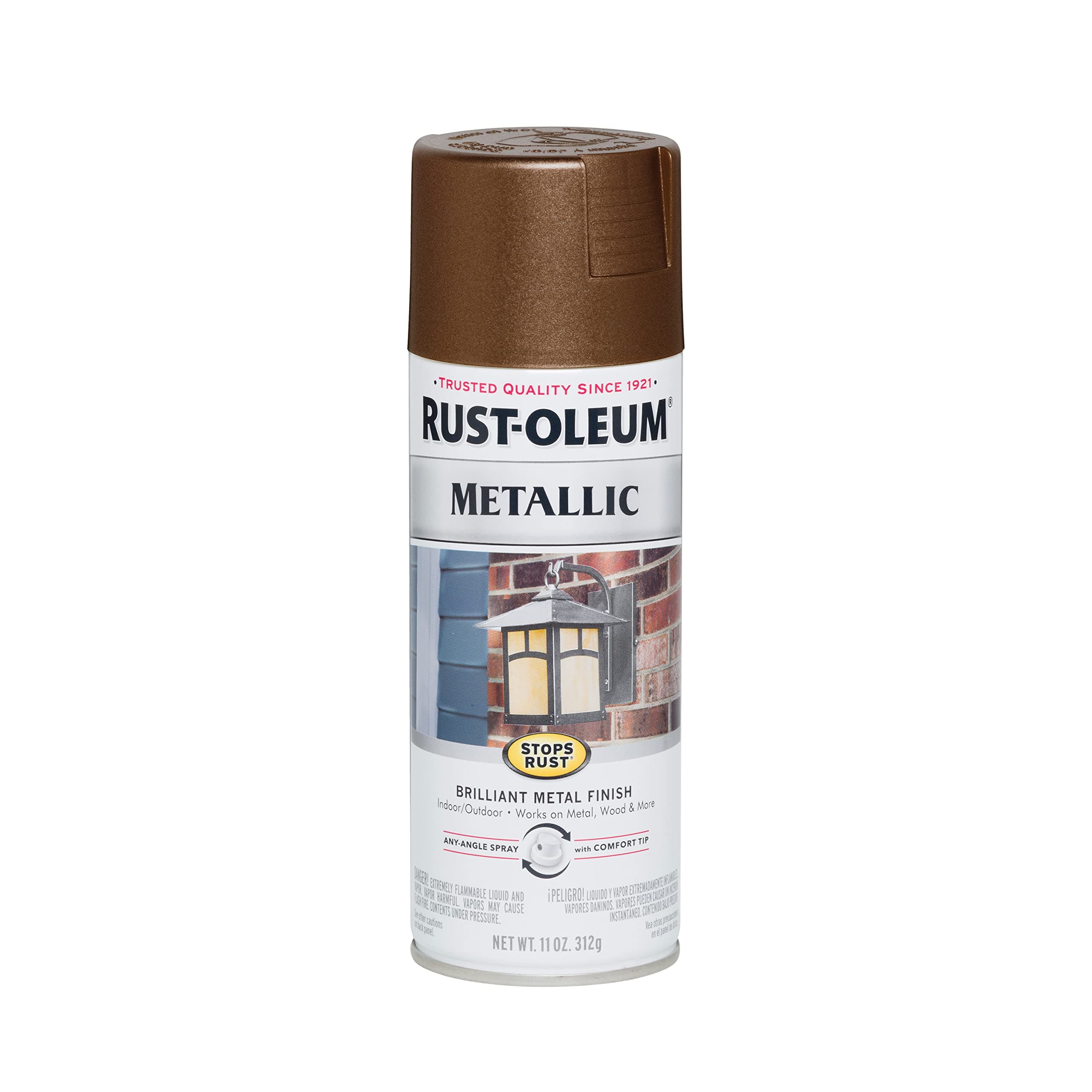 Rust-Oleum 286525 Stops Rust Metallic Spray Paint, 11 oz, Dark Copper, (Pack of 1)