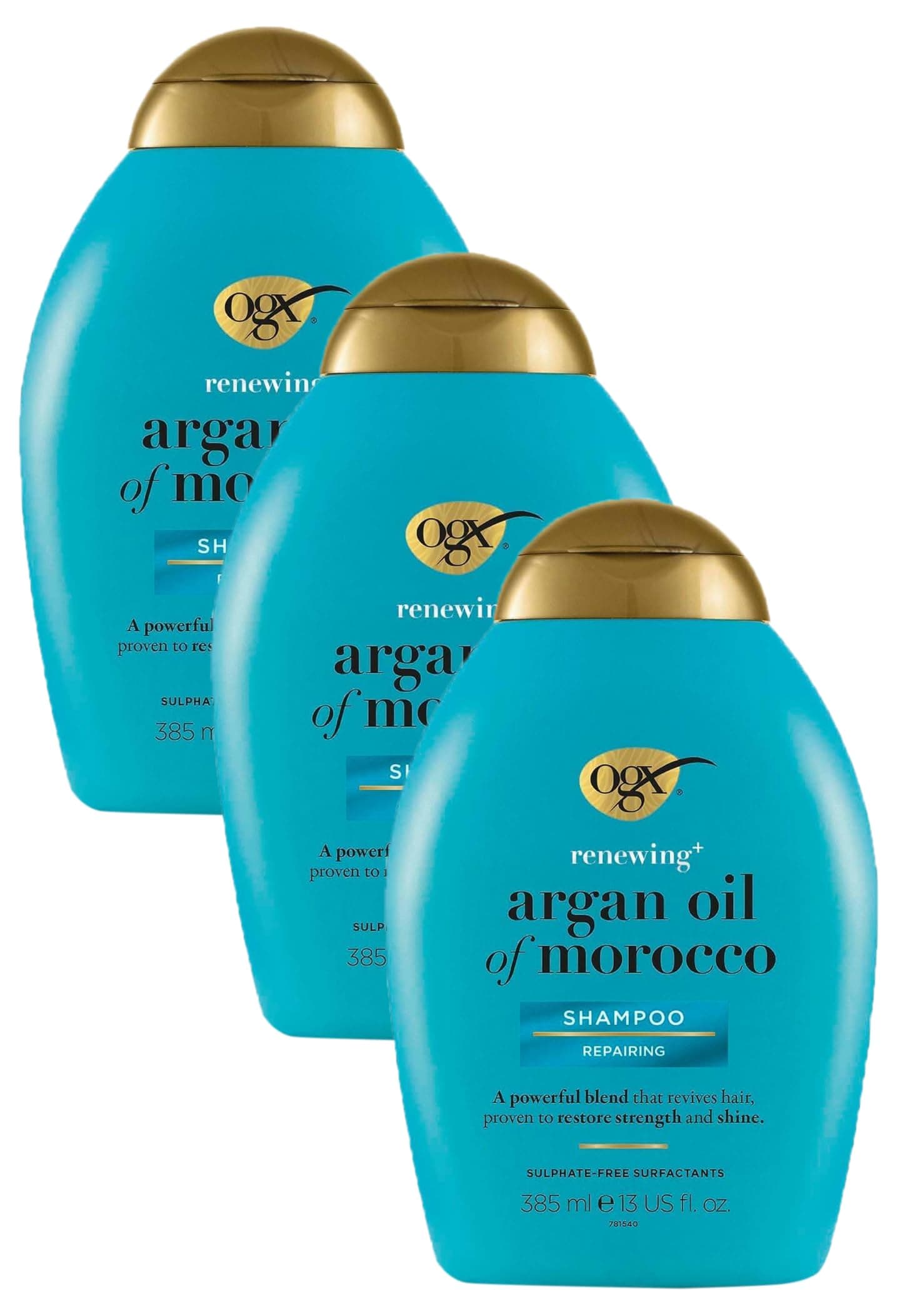 Argan Oil of Morocco Sulfate Free Shampoo for Dry Hair, 385ml (Pack of 3)
