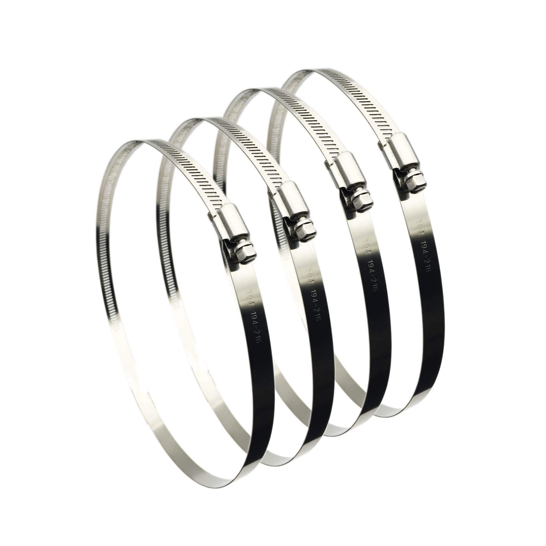 4Pcs 8" Adjustable 304 Stainless Steel  Hose Clamps