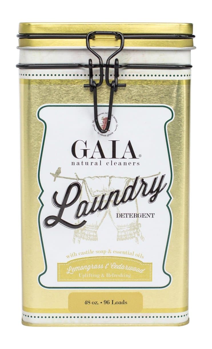 Gaia Natural Cleaners Castile Laundry Detergent with Lemongrass and Cedar Wood Essential Oil