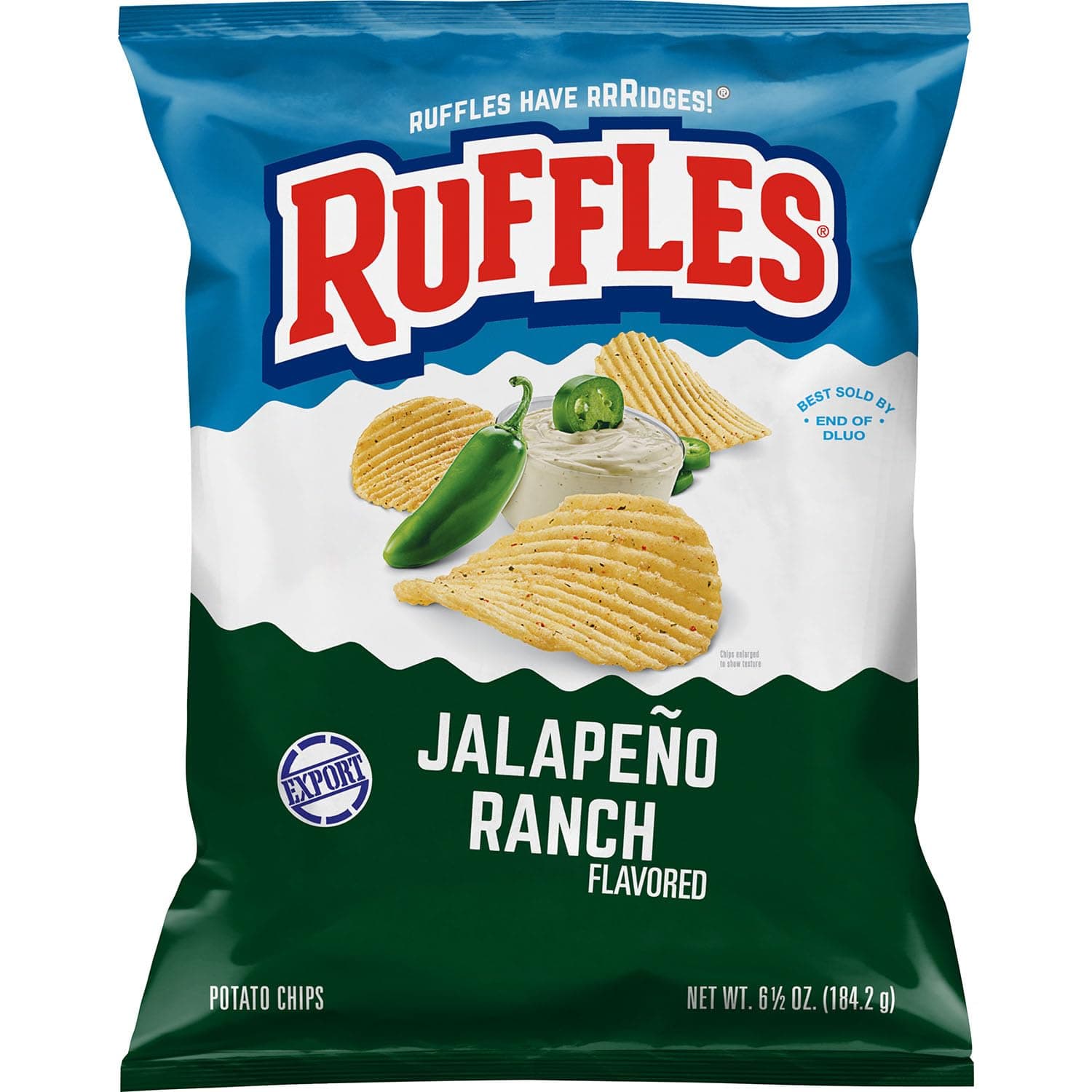 Jalapeno Ranch Flavored Potato Chips 6.5 OZ (184g) - Export