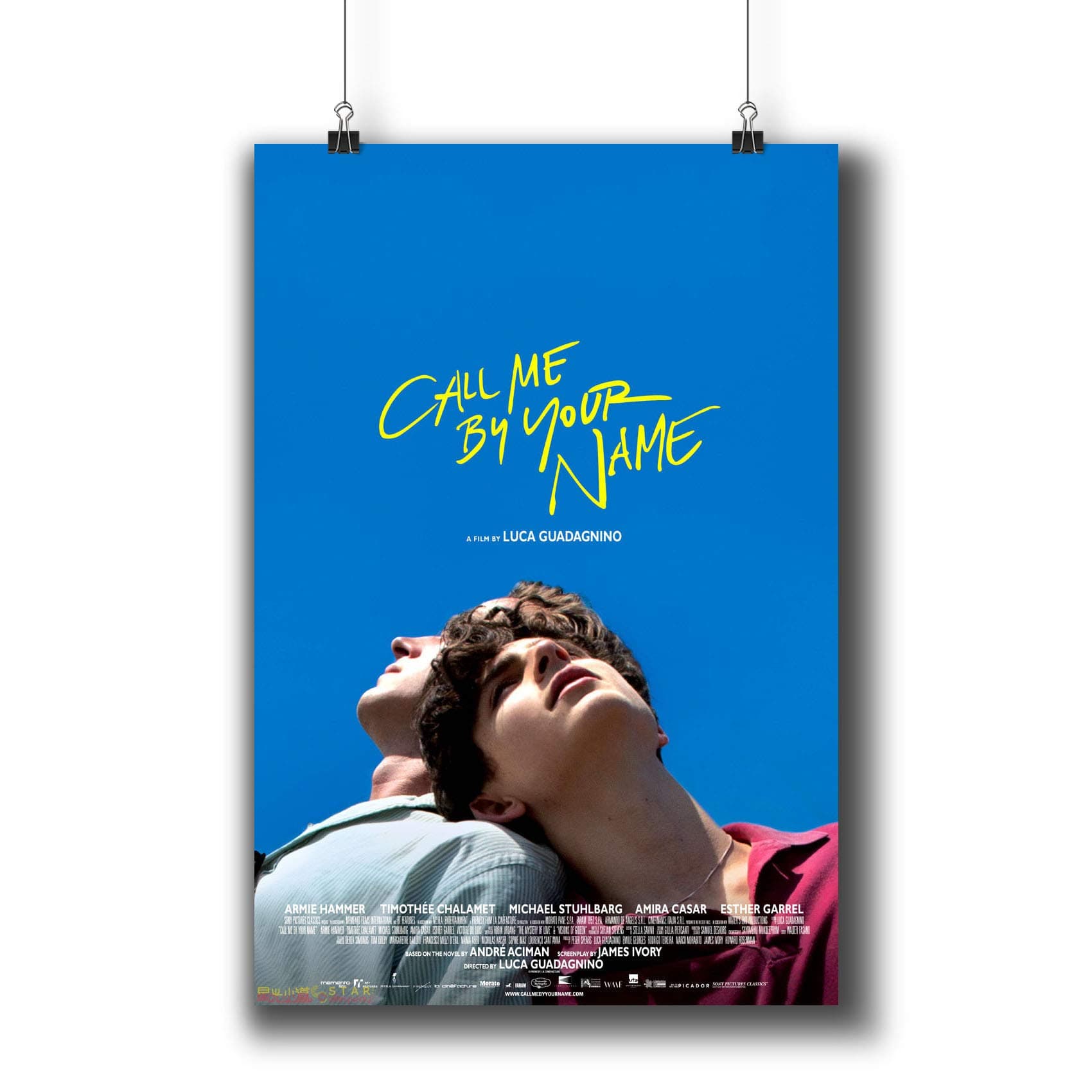 Call Me by Your Name Movie Poster 11.7x16.5 A3 Prints w/Stickers 2017 Film, Timothée Chalamet Armie Hammer, 1222-001