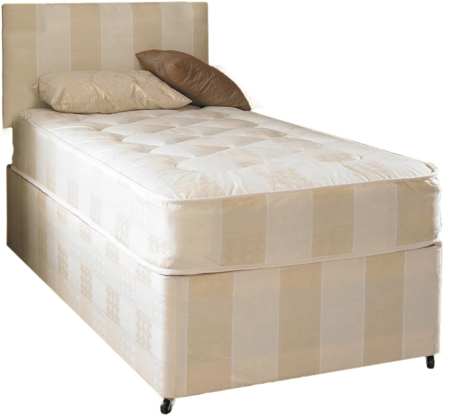 Deep Quilt Divan Bed Including Deep Quilt Mattress And Headboard (Available in 2'6 Small Single - 3'0 Single - 3'6 Large Single - 4'0 Small Double - 4'6 Double - 5'0 KingSize) (3x6'3 Single)