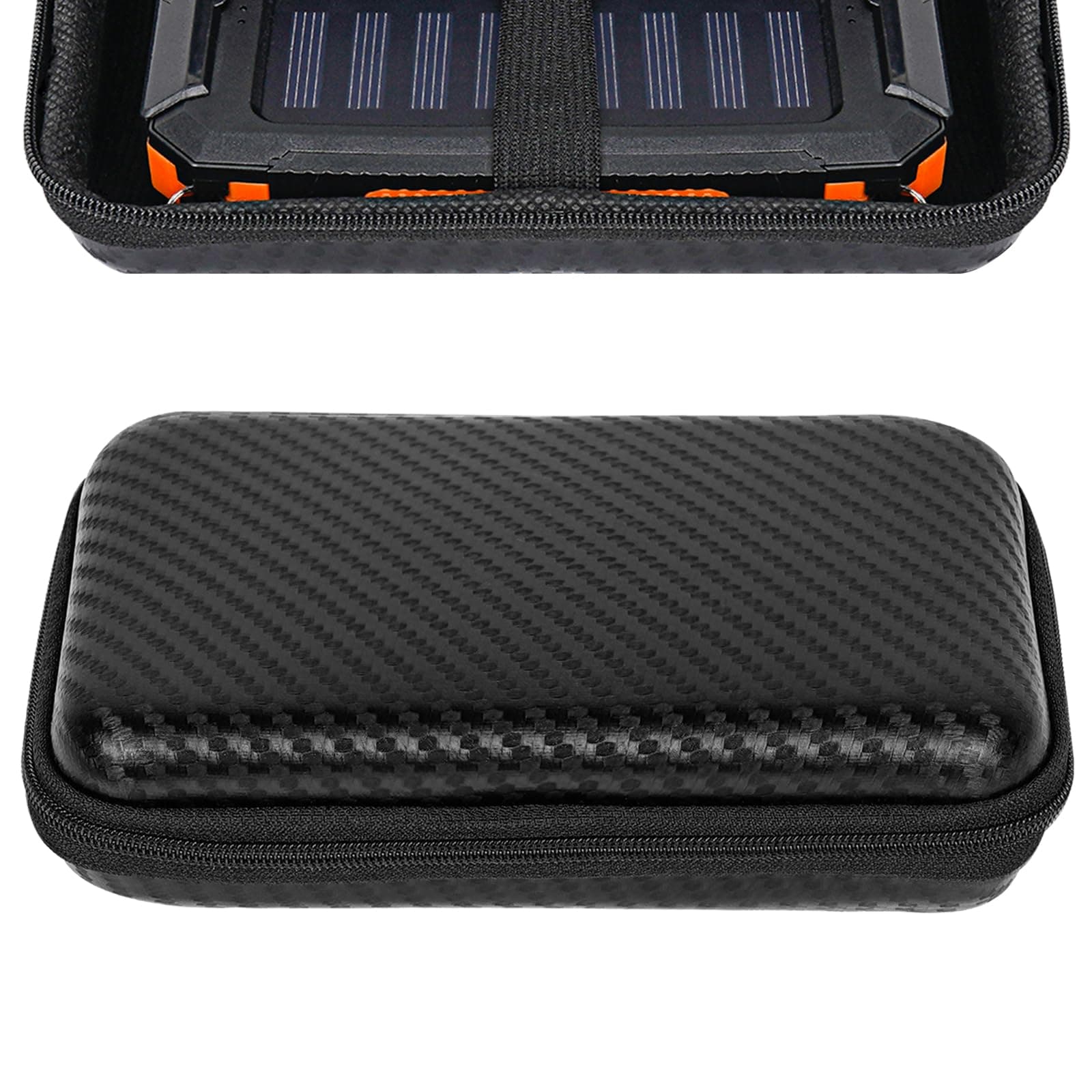 TOCCOOL Portable Solar Charger Storage Box, Hard Travel Case, Compatible with Various Solar Power Banks (Black)