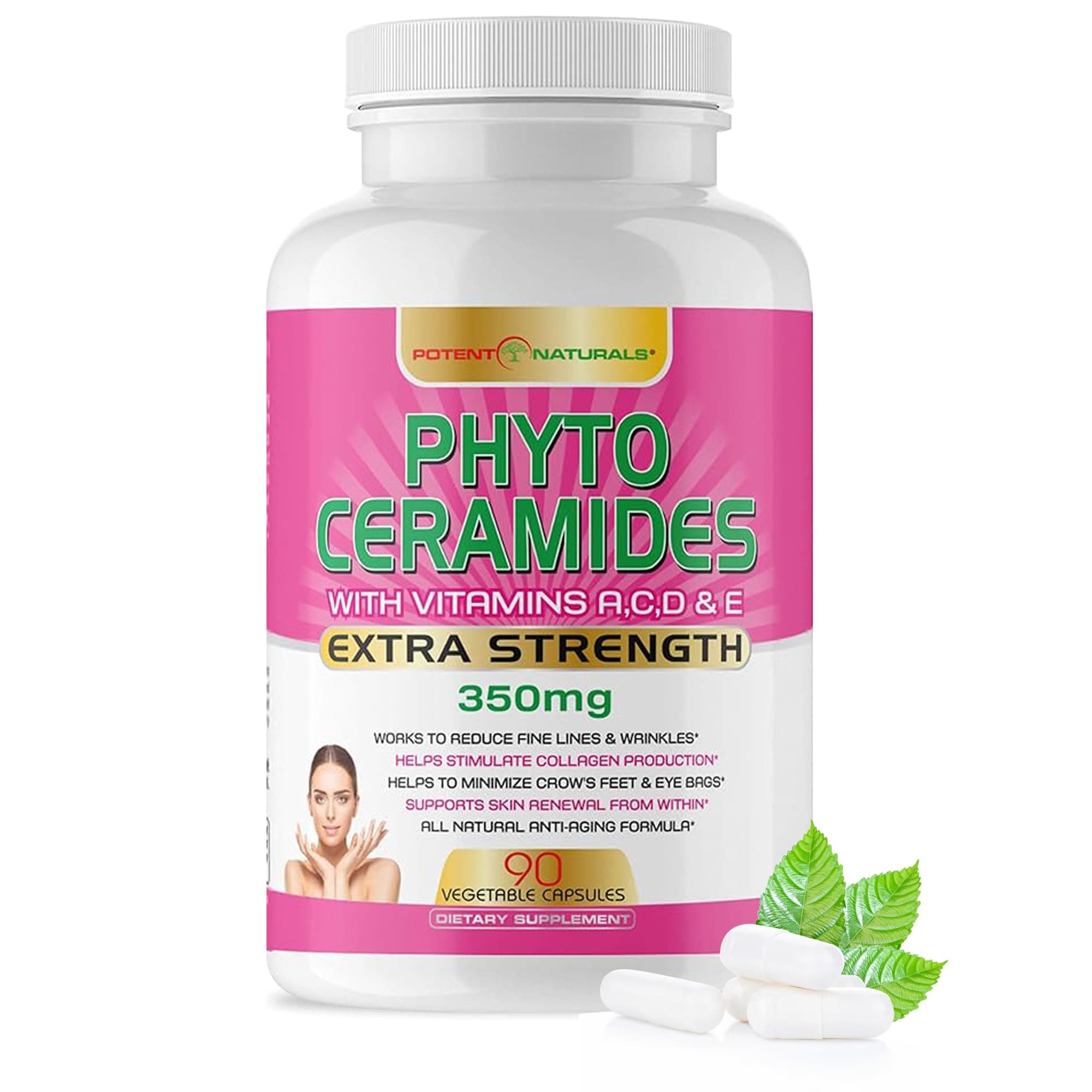 PHYTOCERAMIDES With Vits A, C, D & E 350mg 90-Capsules