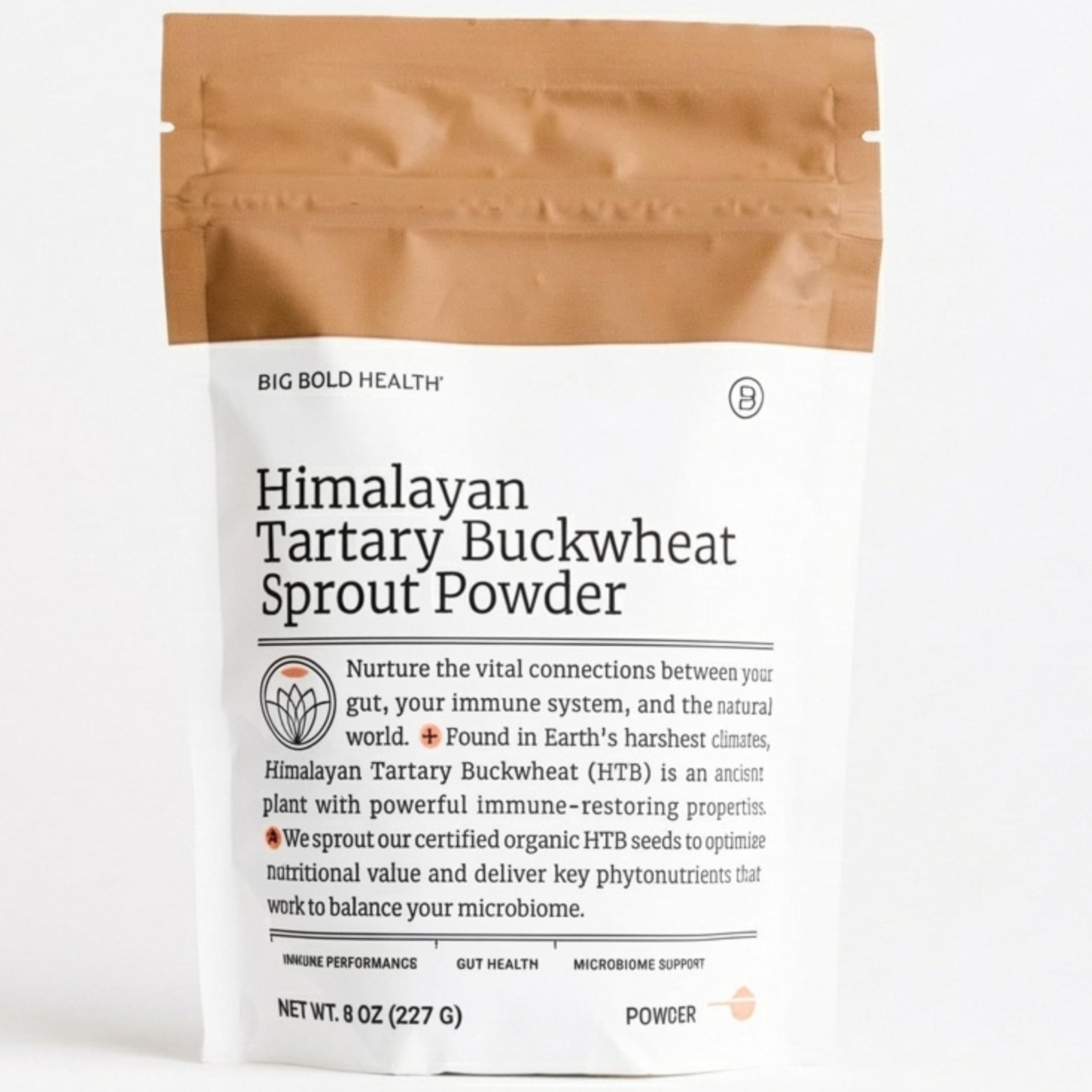 Himalayan Tartary Buckwheat Sprout Powder - Rich in Polyphenols & Prebiotic Fiber - Non-GMO, Gluten-Free, Grain-Free, Vegetarian - 30 Servings