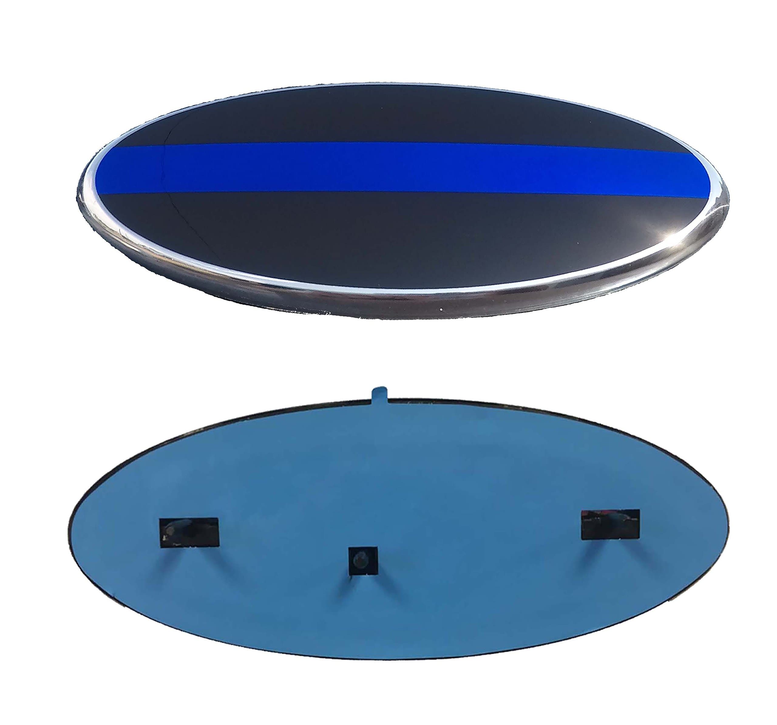 Thin Blue LINE Back The Blue Police Law Enforcement Leo Oval 9" X 3.5" Front Grille Replacement Badge Emblem Medallion Name Plate Fits Ford F150 2005-2014
