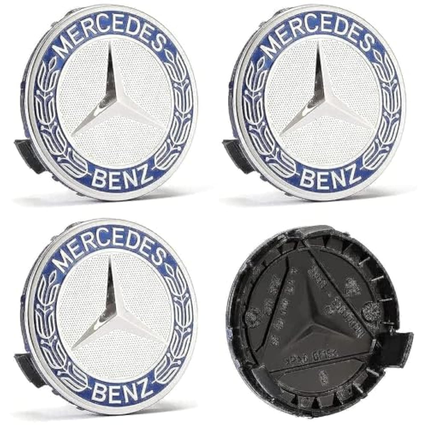HUIYI 4PCS Replacement Wheel Center Caps Parts Compatible with Mercedes Benz,75mm/2.95'' Rim Center Hub Caps for Mercedes Benz (HUIYI)